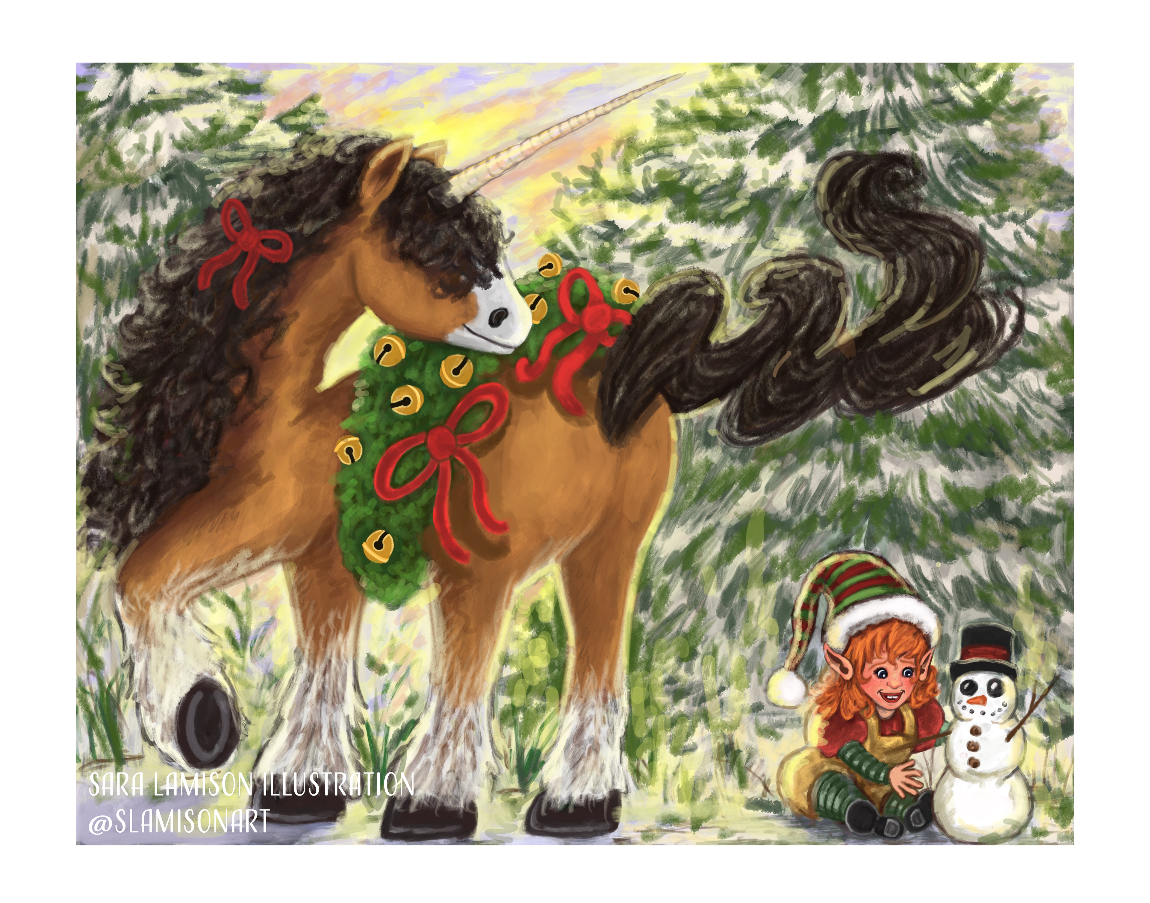 Christmas Clydesdale