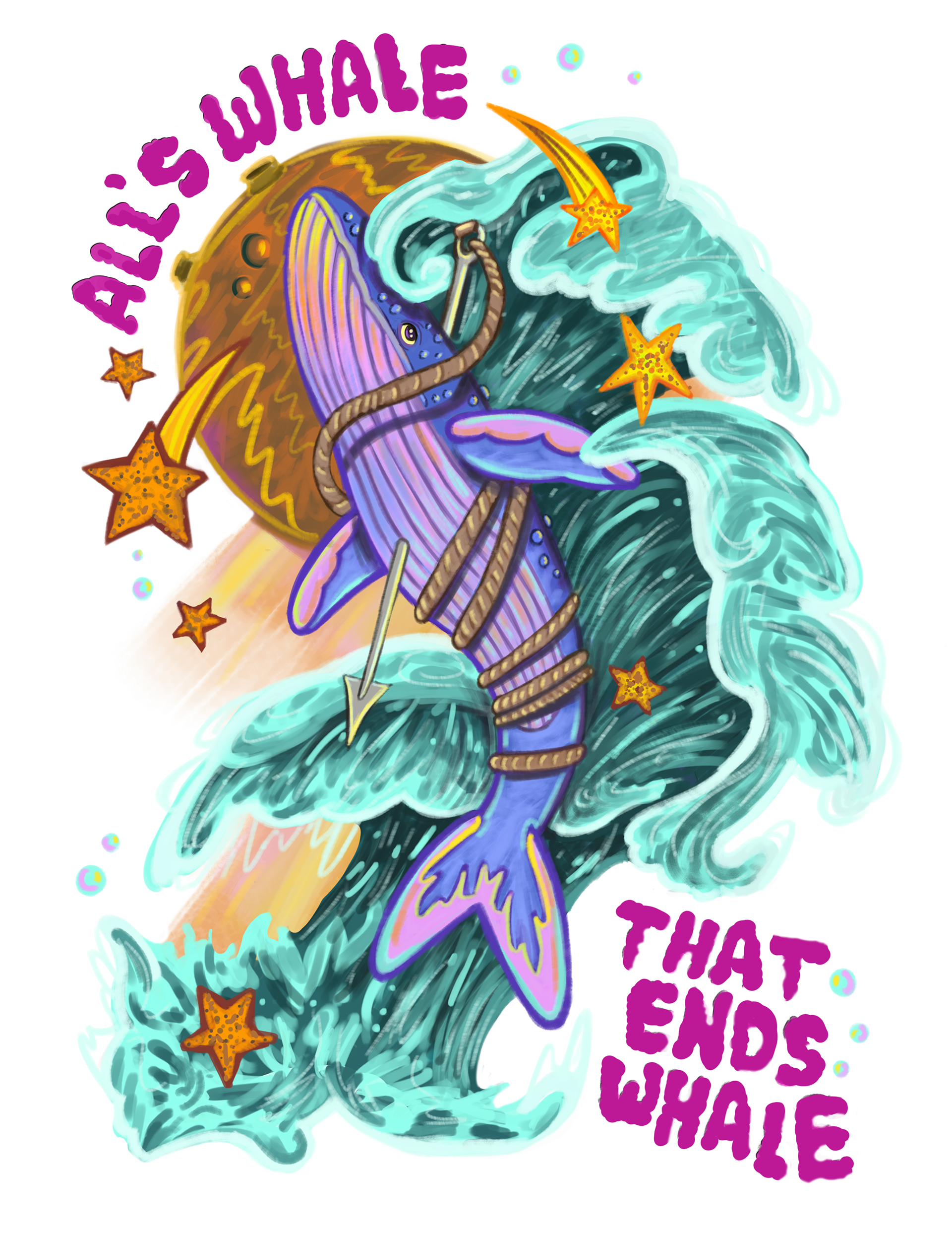 All's Whale That Ends Whale-Personal T-Shirt Design