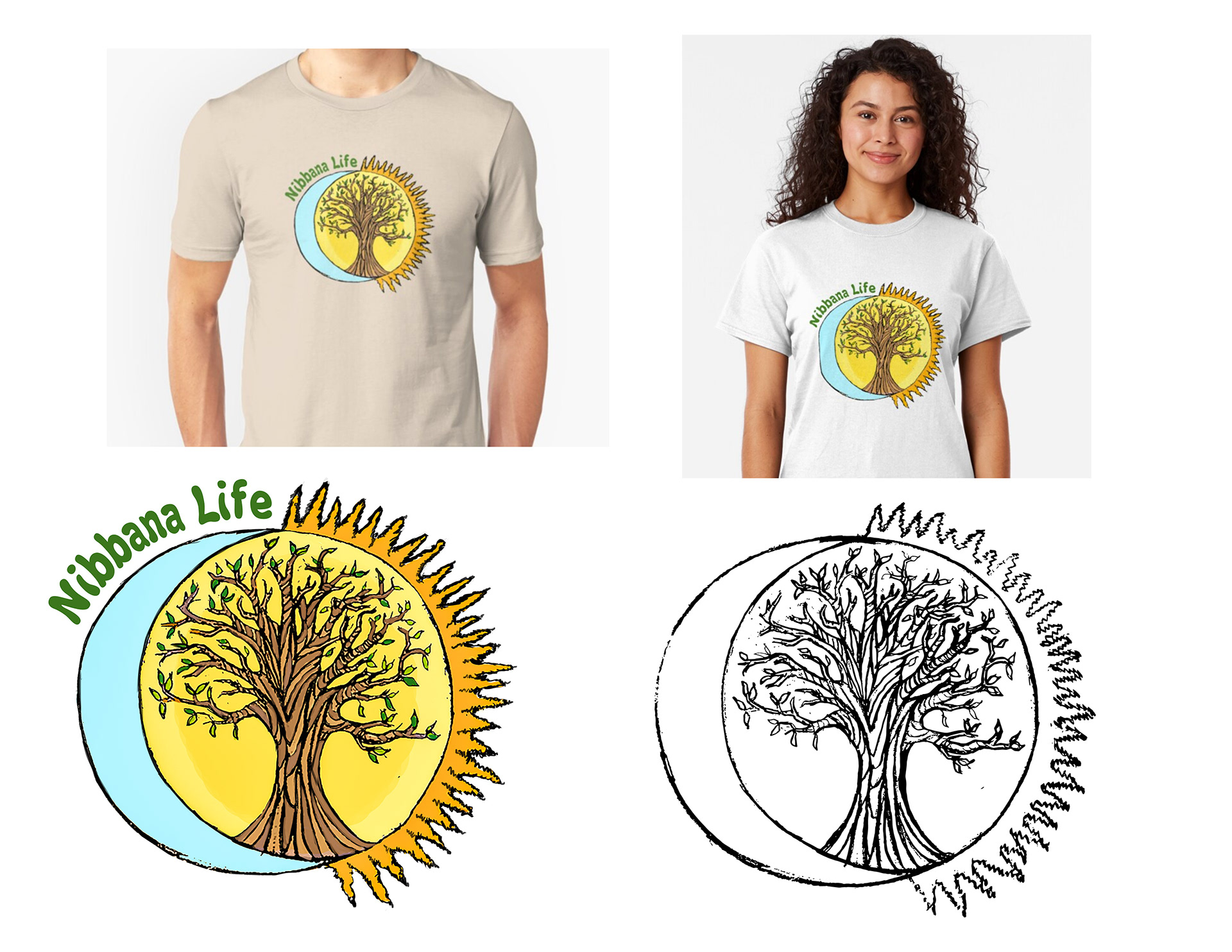 Nibbana Life CBD T-Shirt Design 2