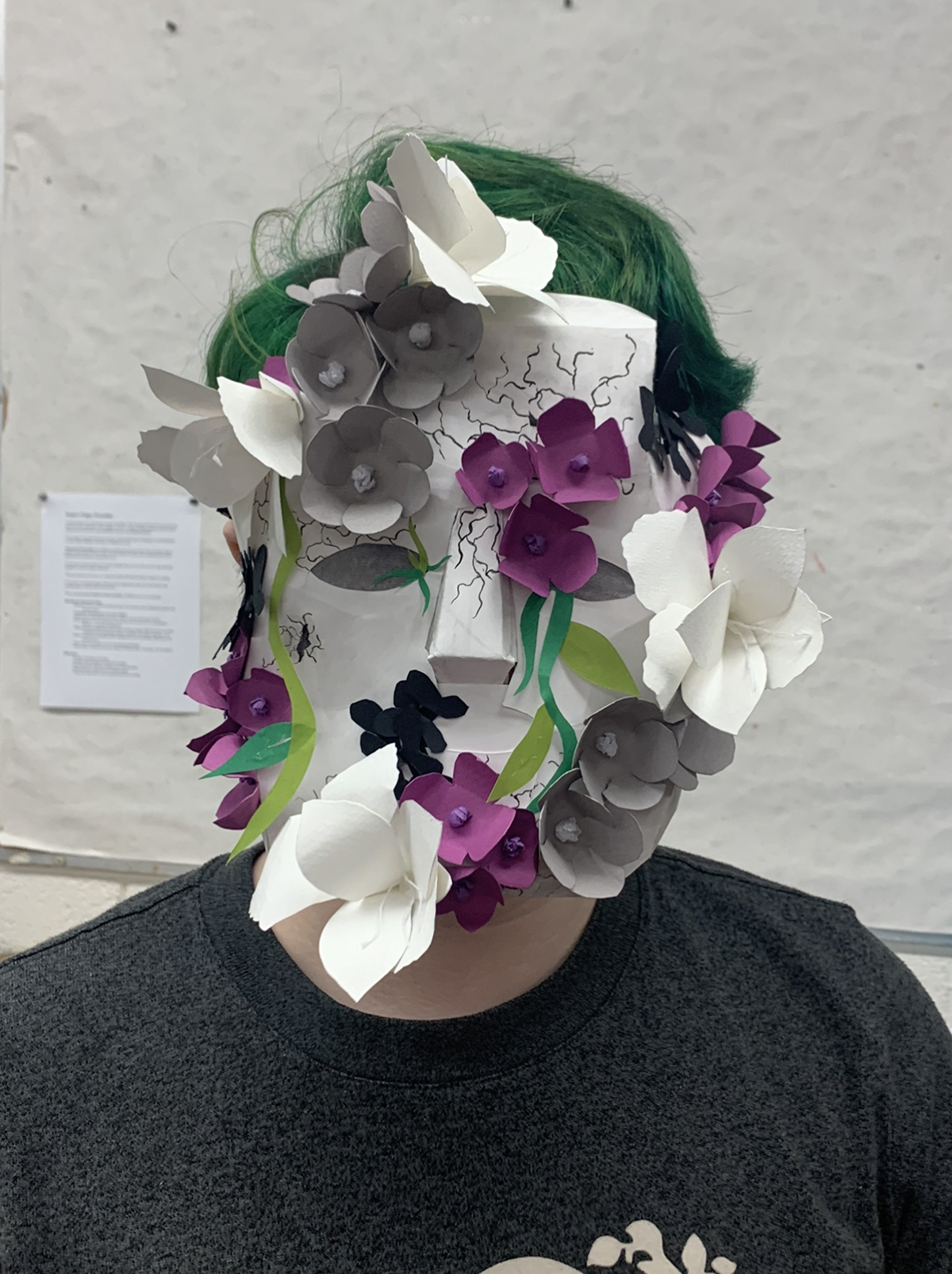 Asexuality Mask - Paper and Ink, 12" x 7'"