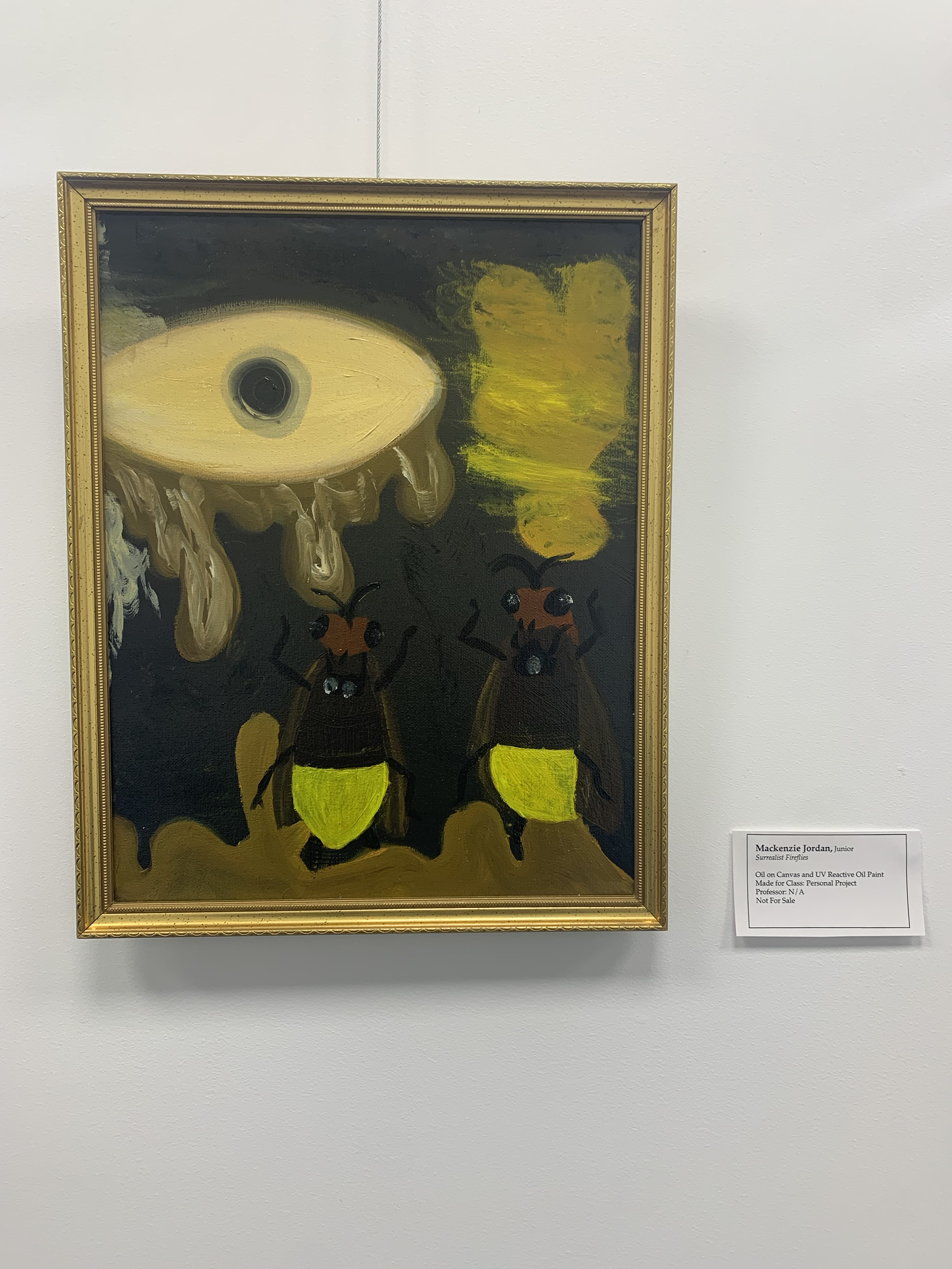 Surrealist Fireflies - Oil on Canvas, 14" x 10"