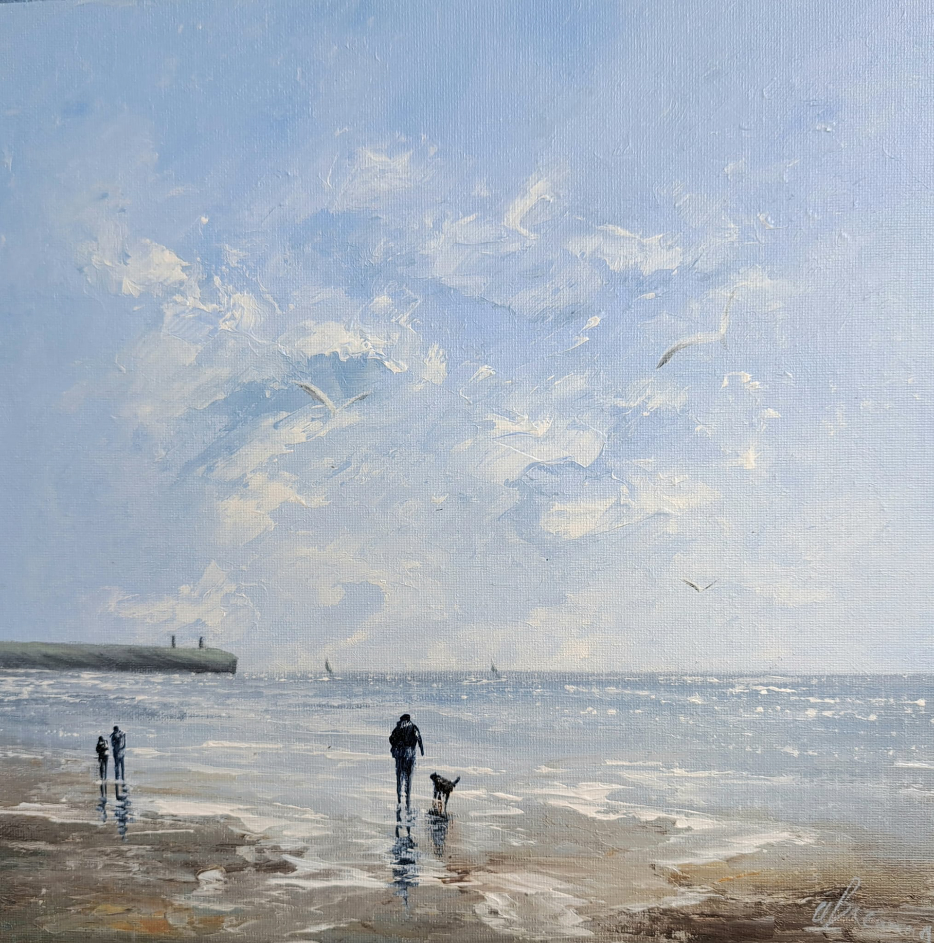 Evening Stroll, Tramore 12 x12 €385