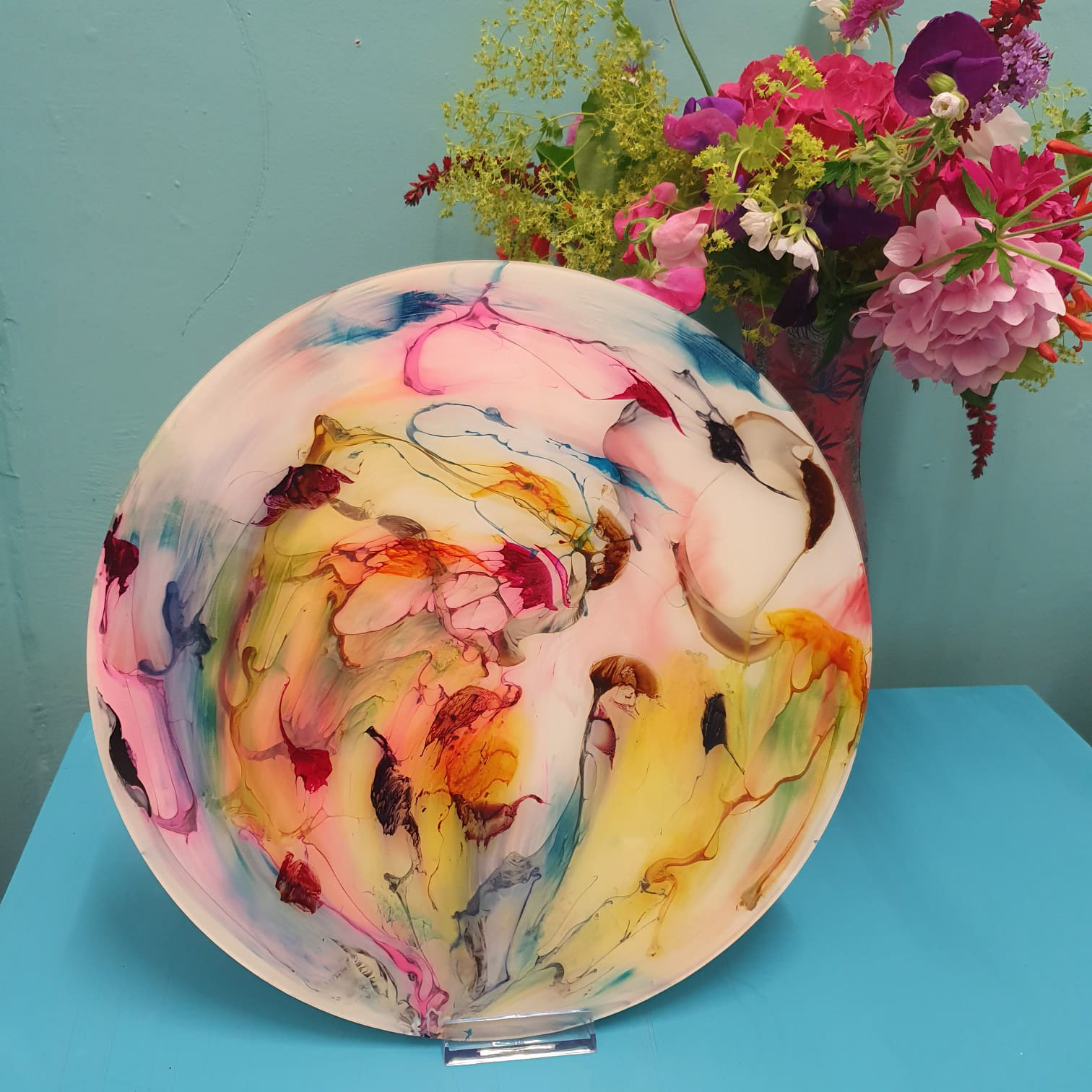 Paint Pour on Acrylic, 12" - Special Offer €25
