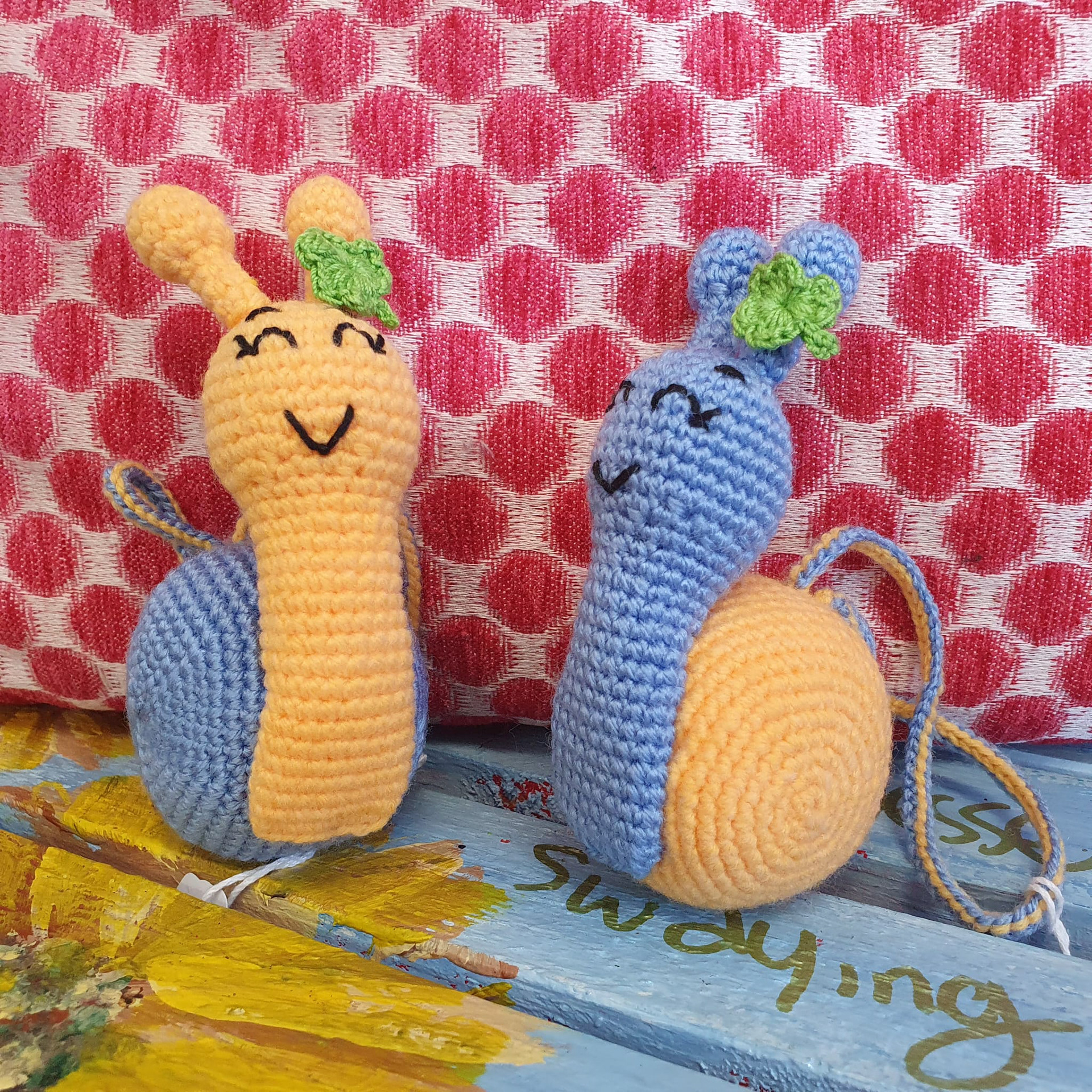 IM016 and IM017 Shelby (Yellow) & Parker (Blue) €12.50 ea (4.5"H)