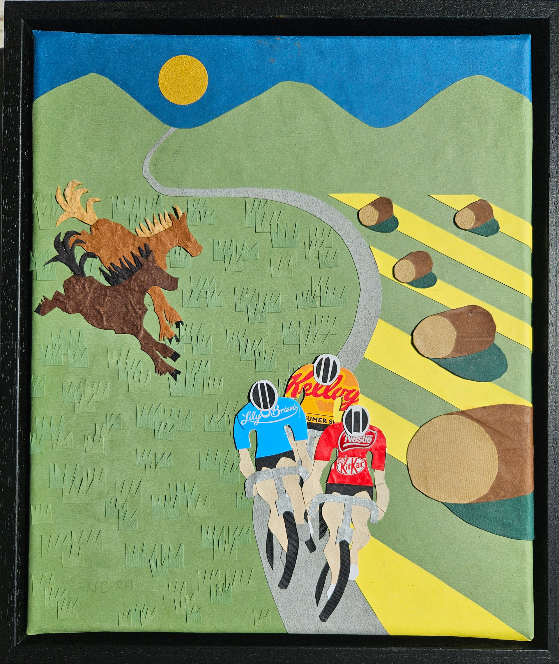 Bicycling by the Bales 11" x 13", €70 (framed)