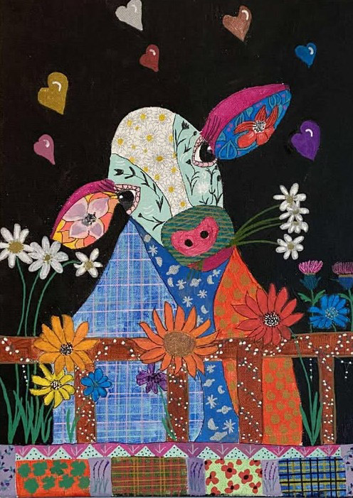 "Daisy" Original Acrylics on canvas by Artist Debra Collins €170