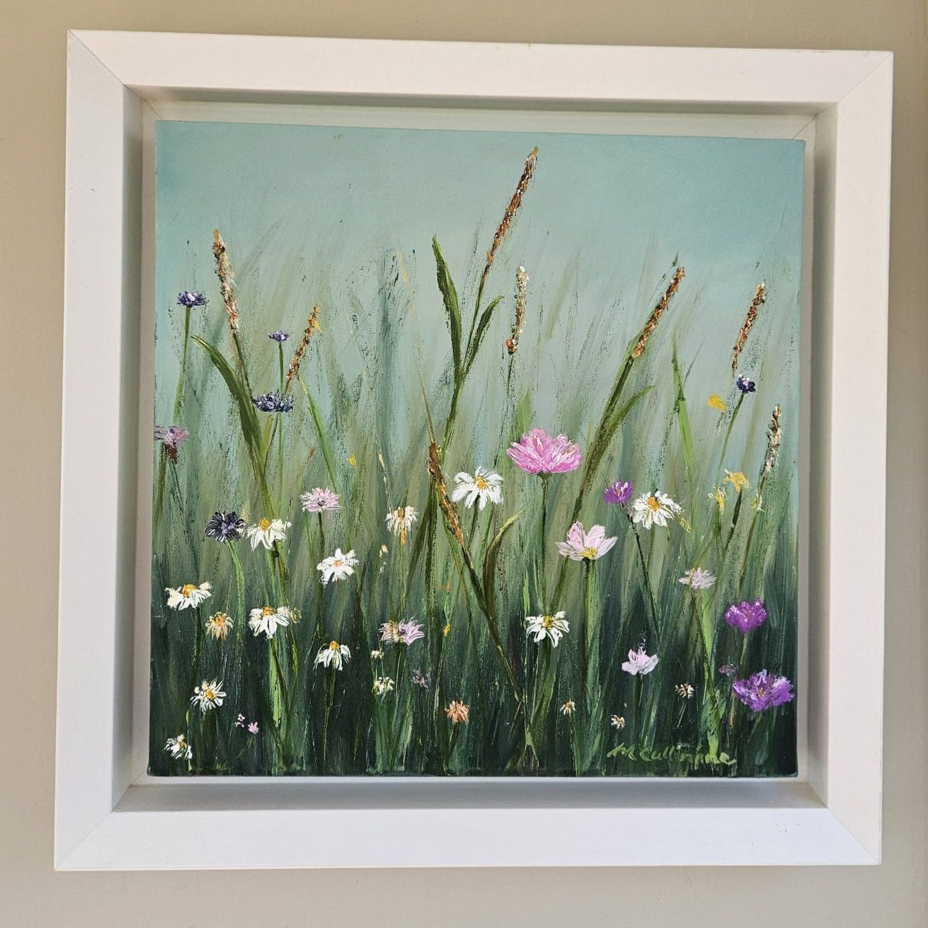 'Wild Garden' original oil 66" x 16" Framed 20" x 20" Price: €295