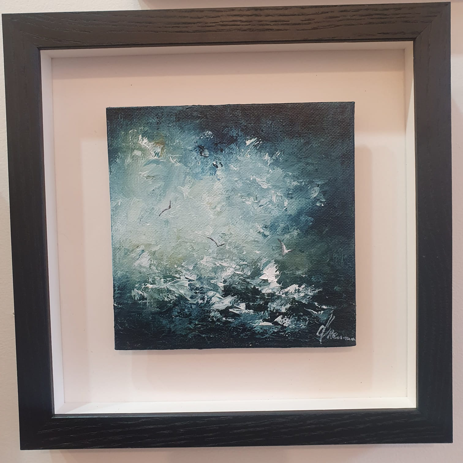 Wild Atlantic Gulls Original Oil - 6" x 6", 10" x 10" framed €180