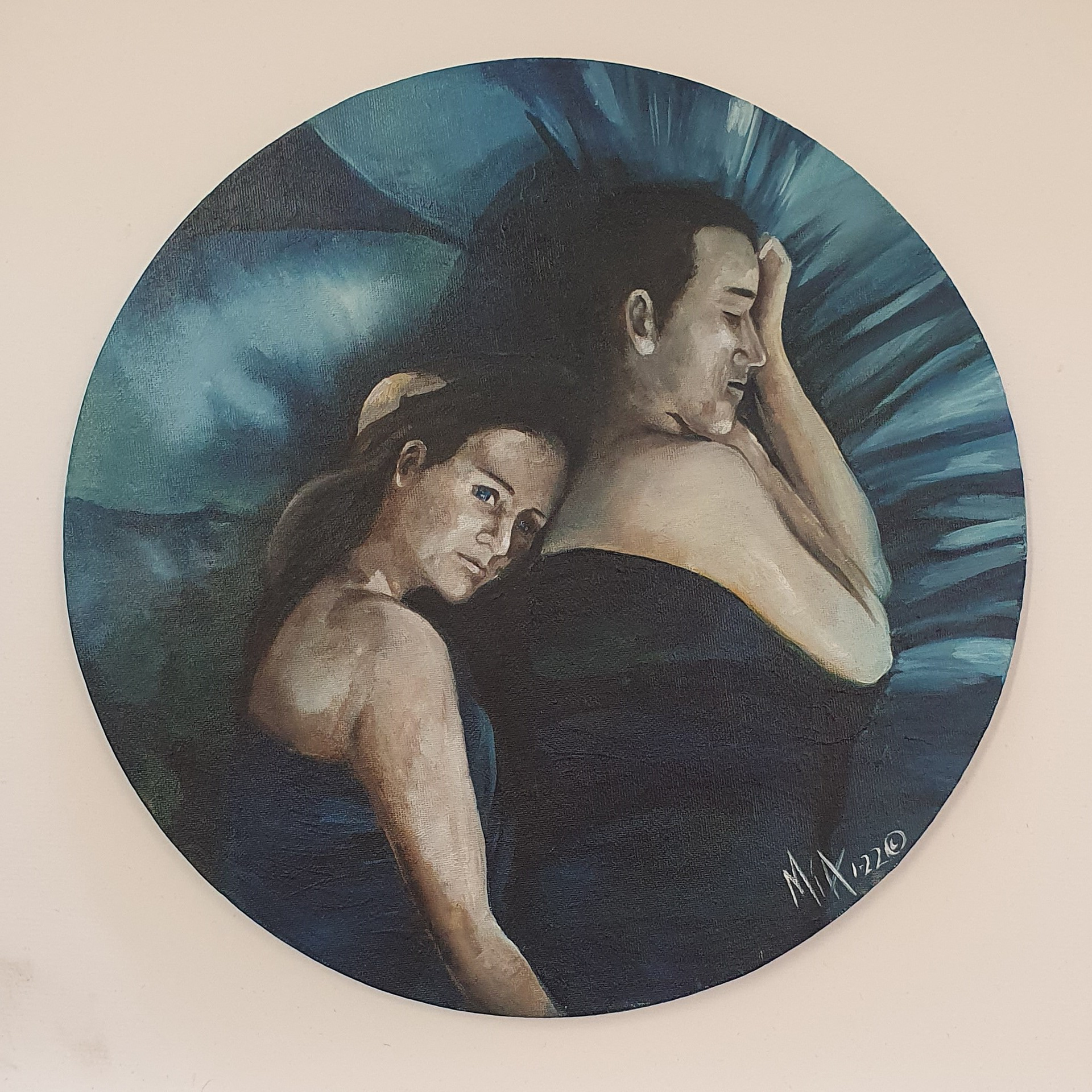 Beloved series 3:12AM, 18" x 18", framed €295