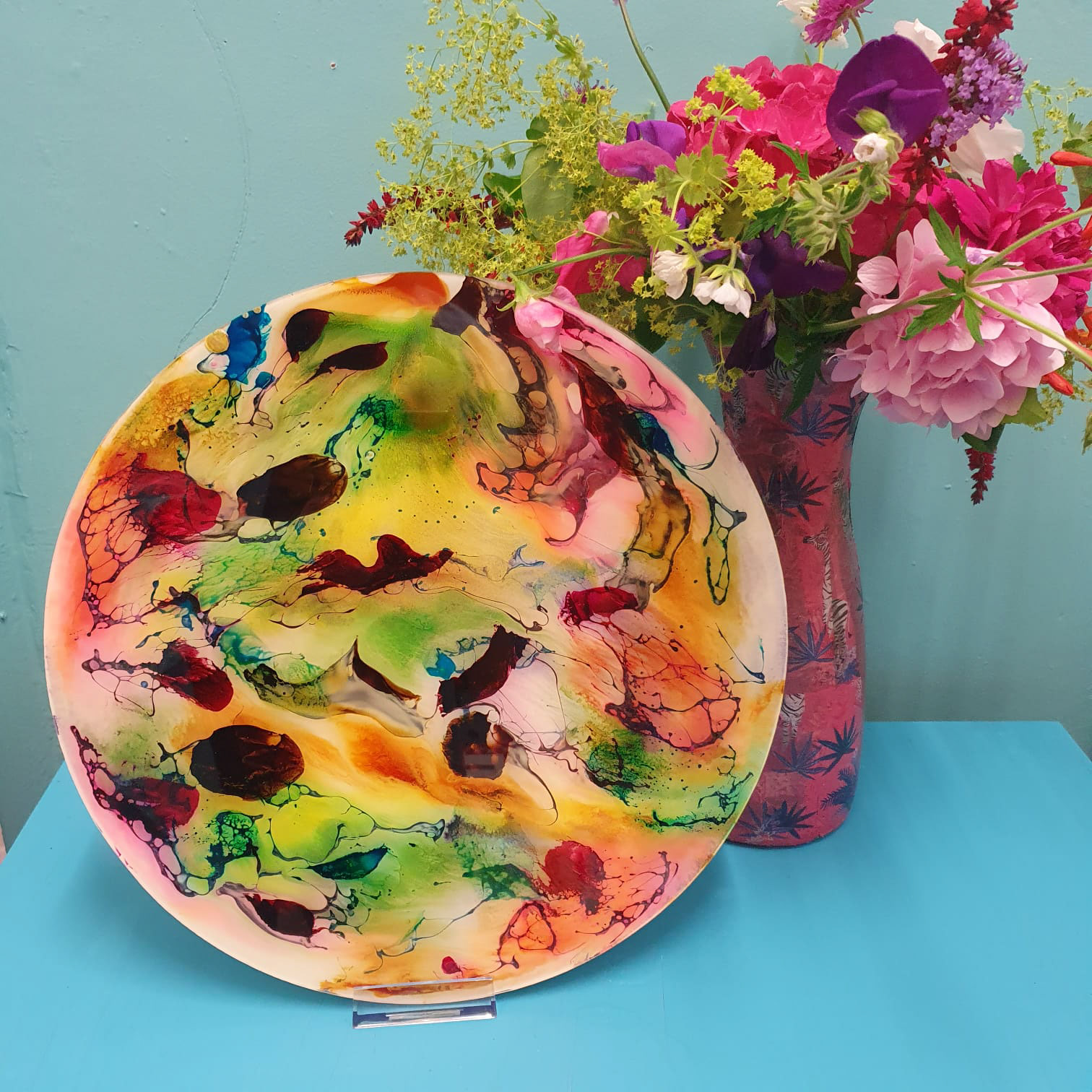 Paint Pour on Acrylic, 12" - Special Offer €25