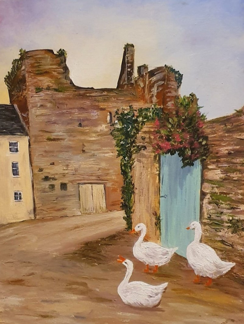 Feathered Fethard Friends, 20" x 24", €250