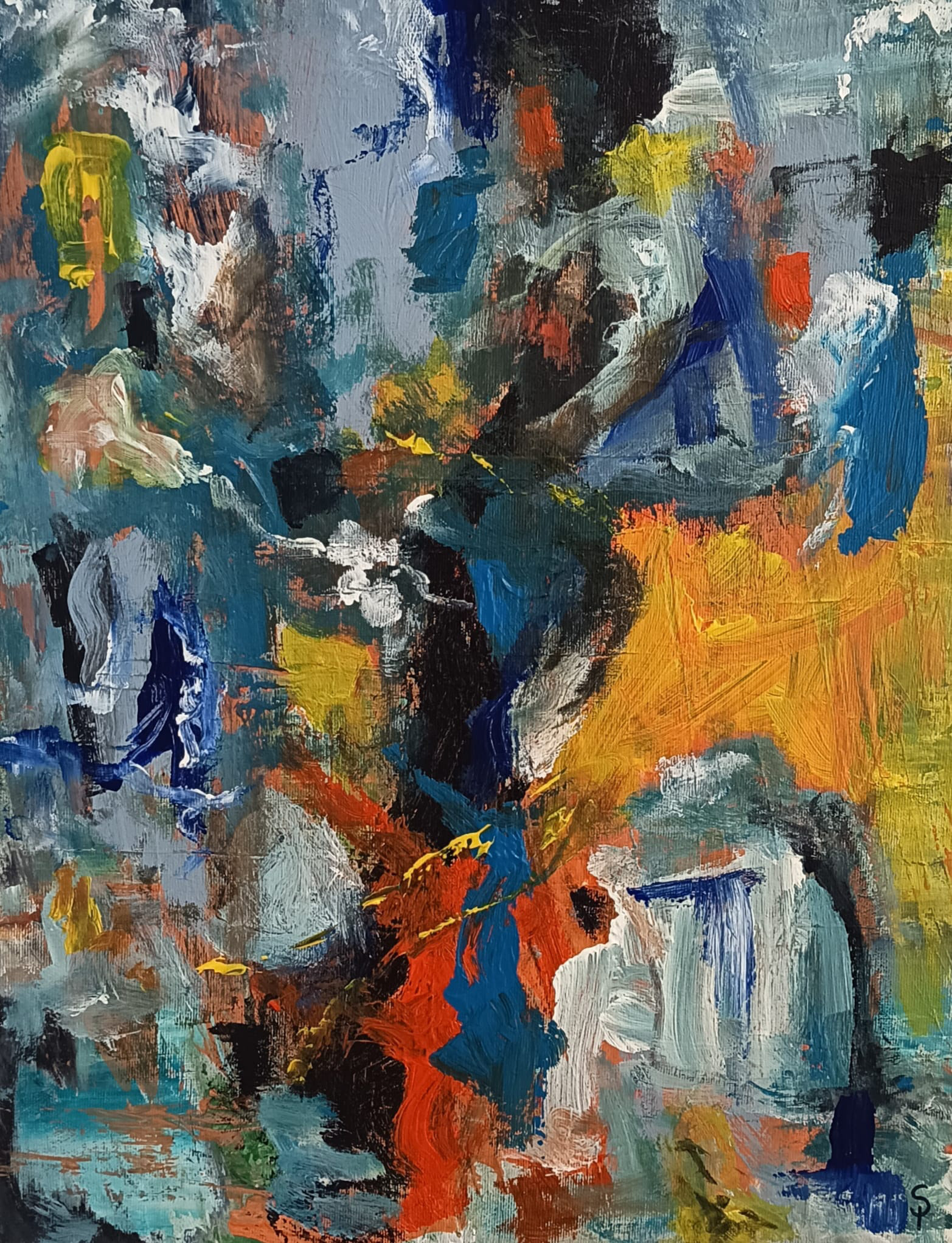 Cascading Dreams - €250, 21" x 25", framed