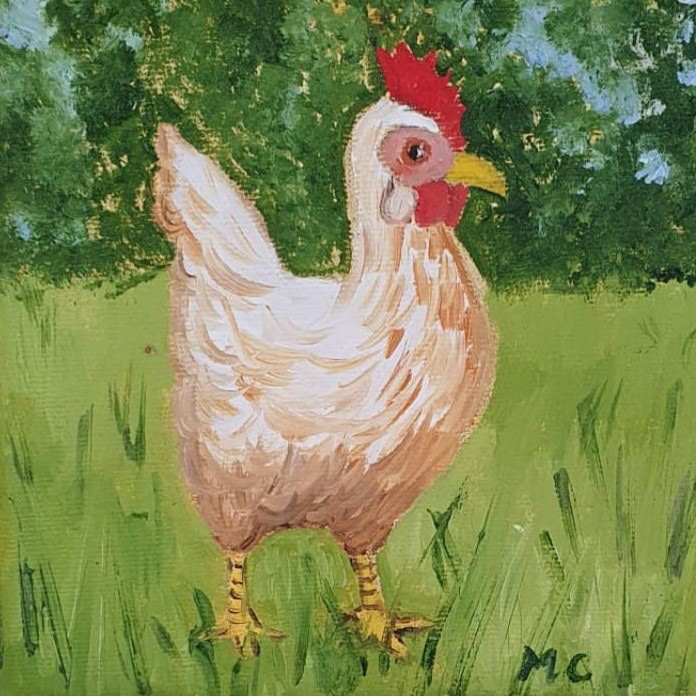 Poultry in motion, 10" x 10", €900