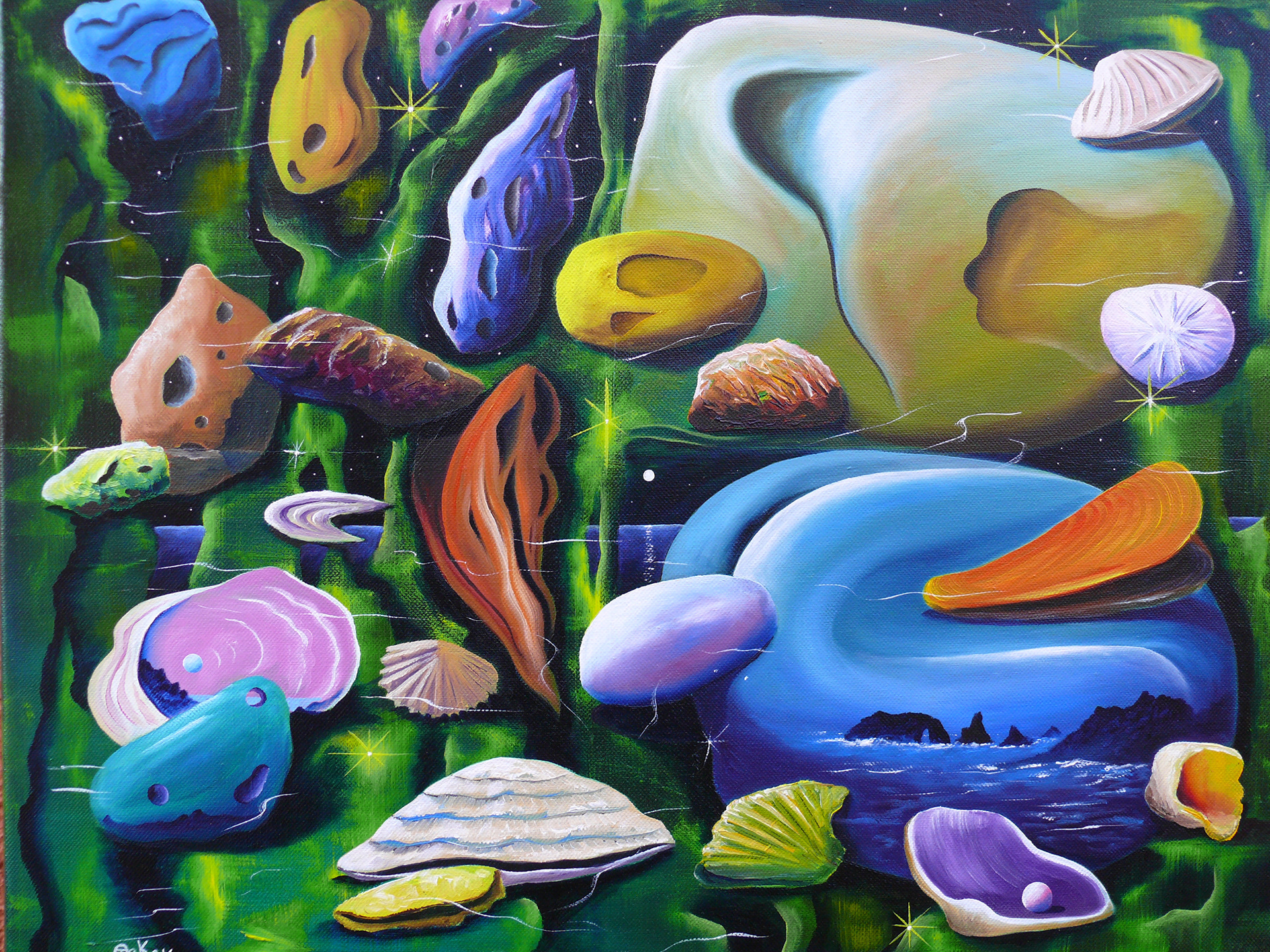 A world so strange, I have to stay. Inspired by the rockpools of Kilmurrin and Kilfarassey.