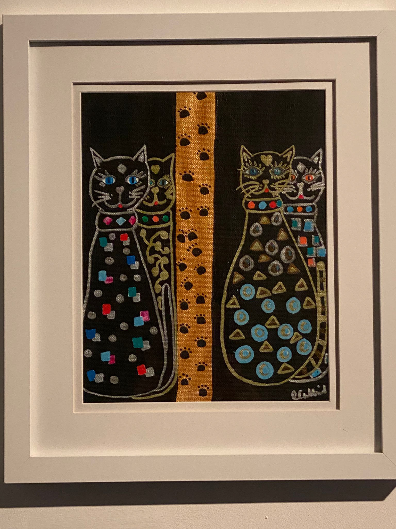 'Tutti Gatti' (All the Cats, Italian!) 8"x 10" Canvas, Framed €60