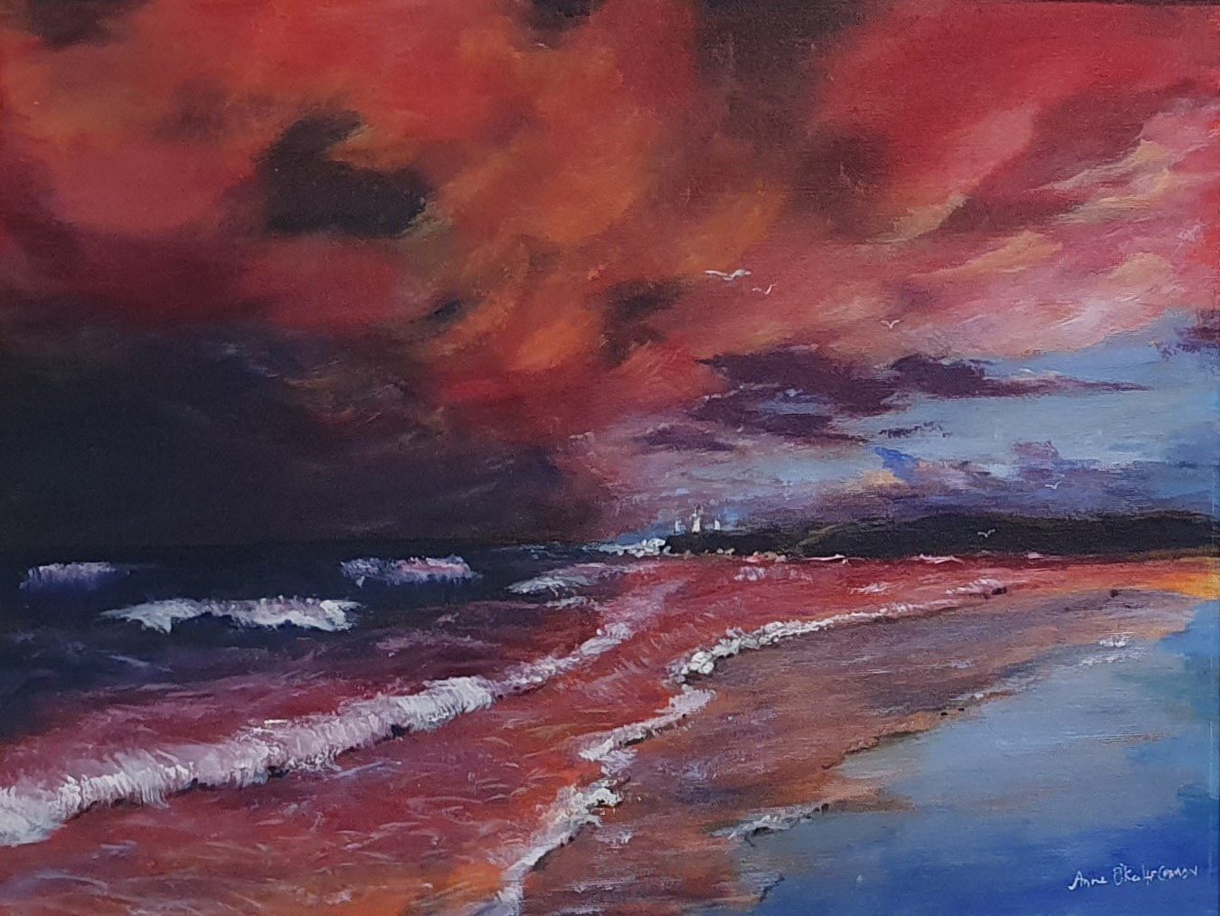 Storm Brewing. Tramore 24" x 19.5", €450 Framed