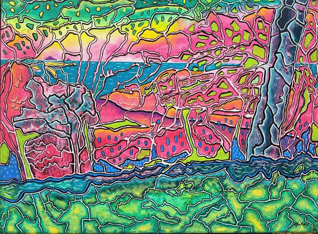 'In love with the colours of Spring' €450  - 12" x 16" (15" x 19" framed)