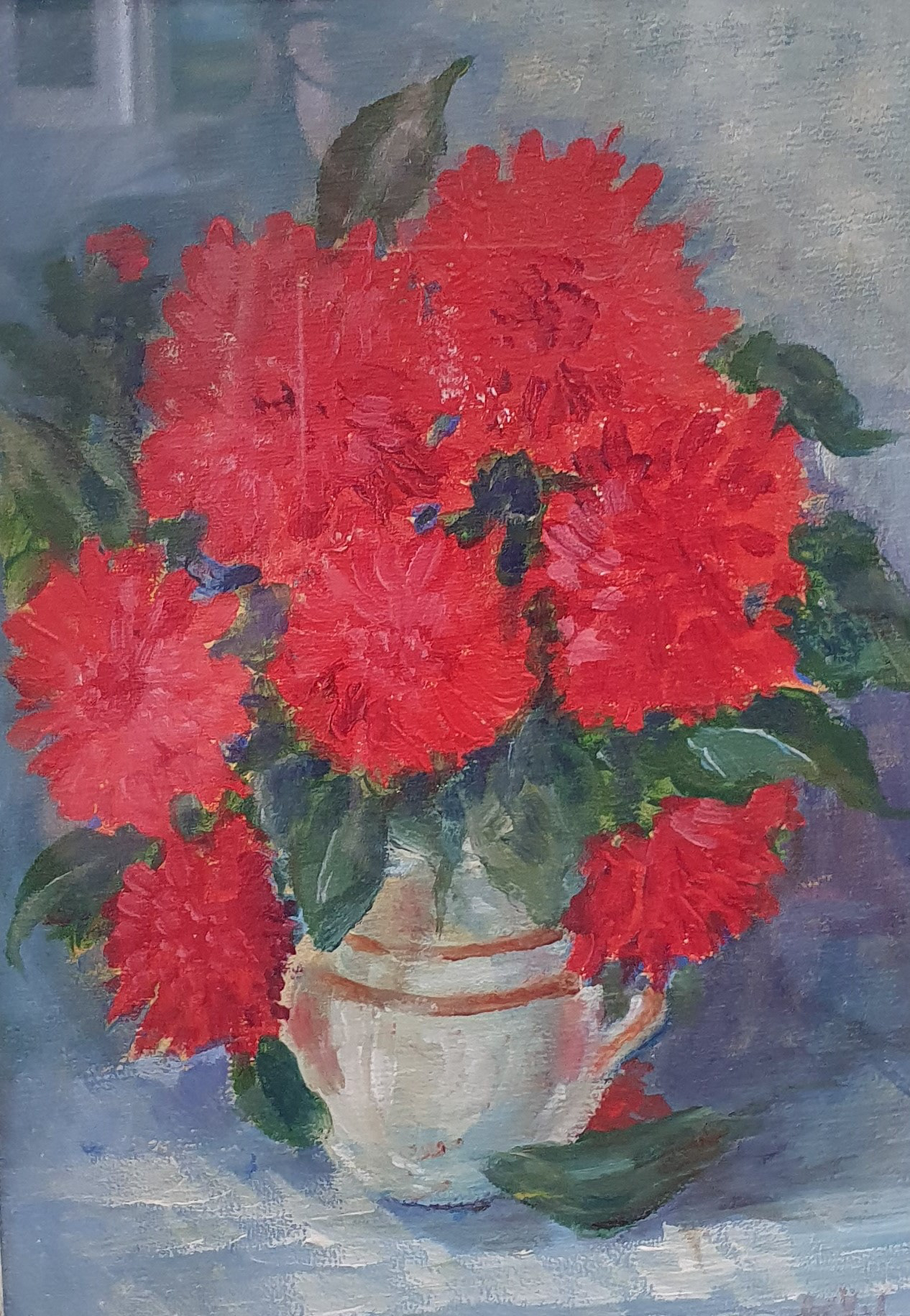 SOLD - Simply Red, 17" x 15", €225 (framed/glass)