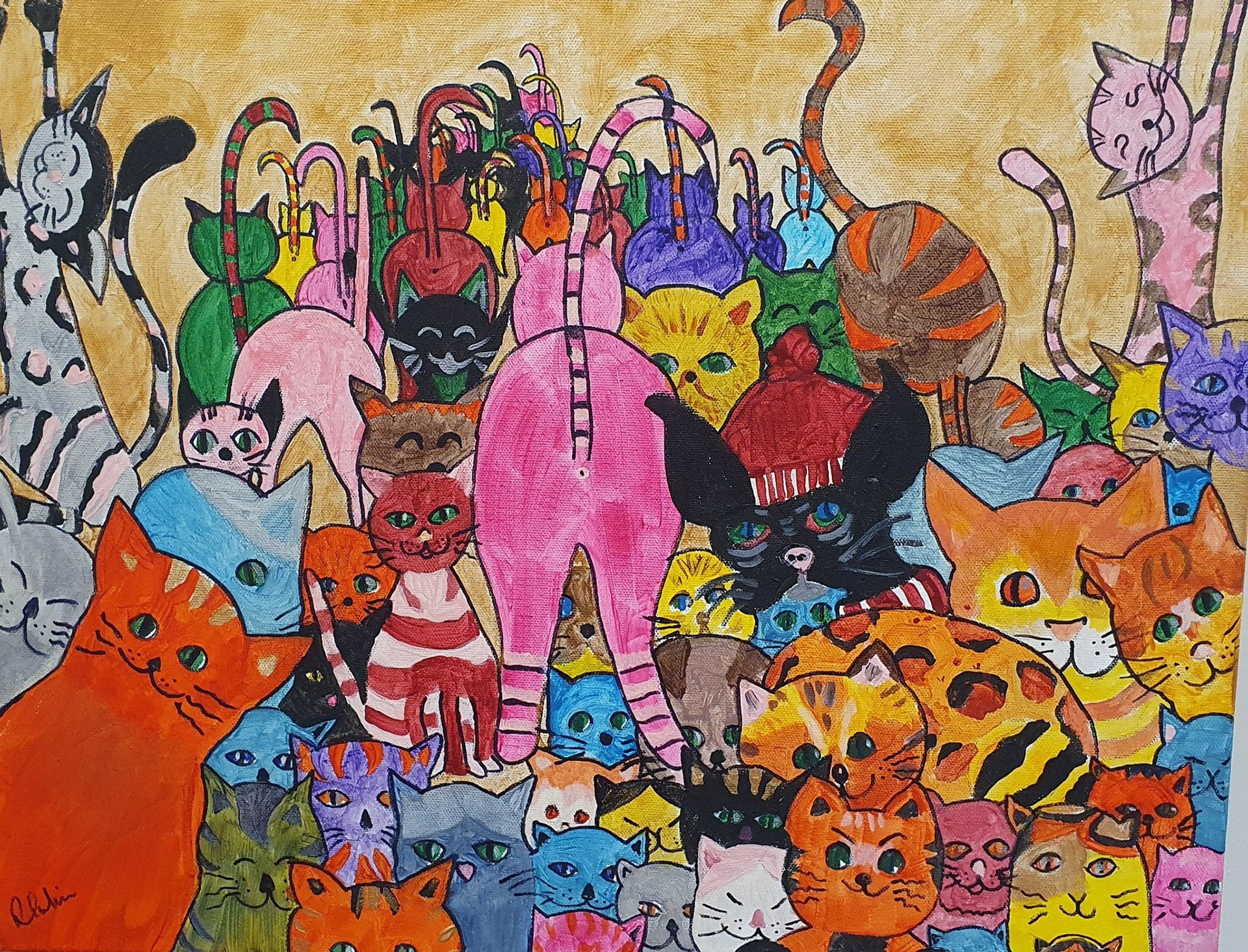 Catatonic -  Original acrylics on canvas by Artist Debra Collins €160