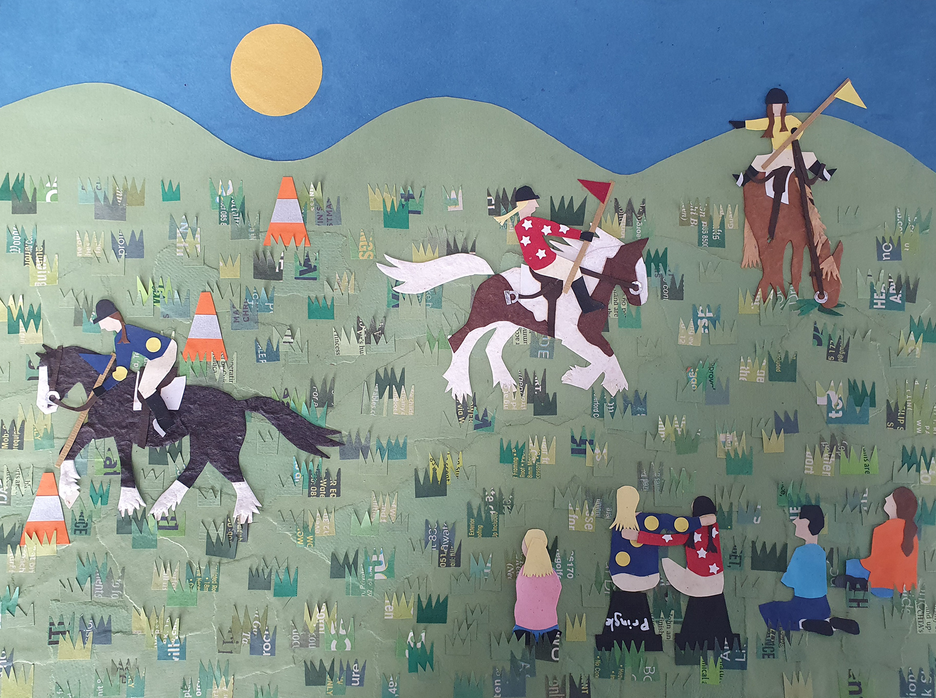 Pony camp! - 16 x 12 inches, 21 x 17 inches framed - White Wood and glass - €150