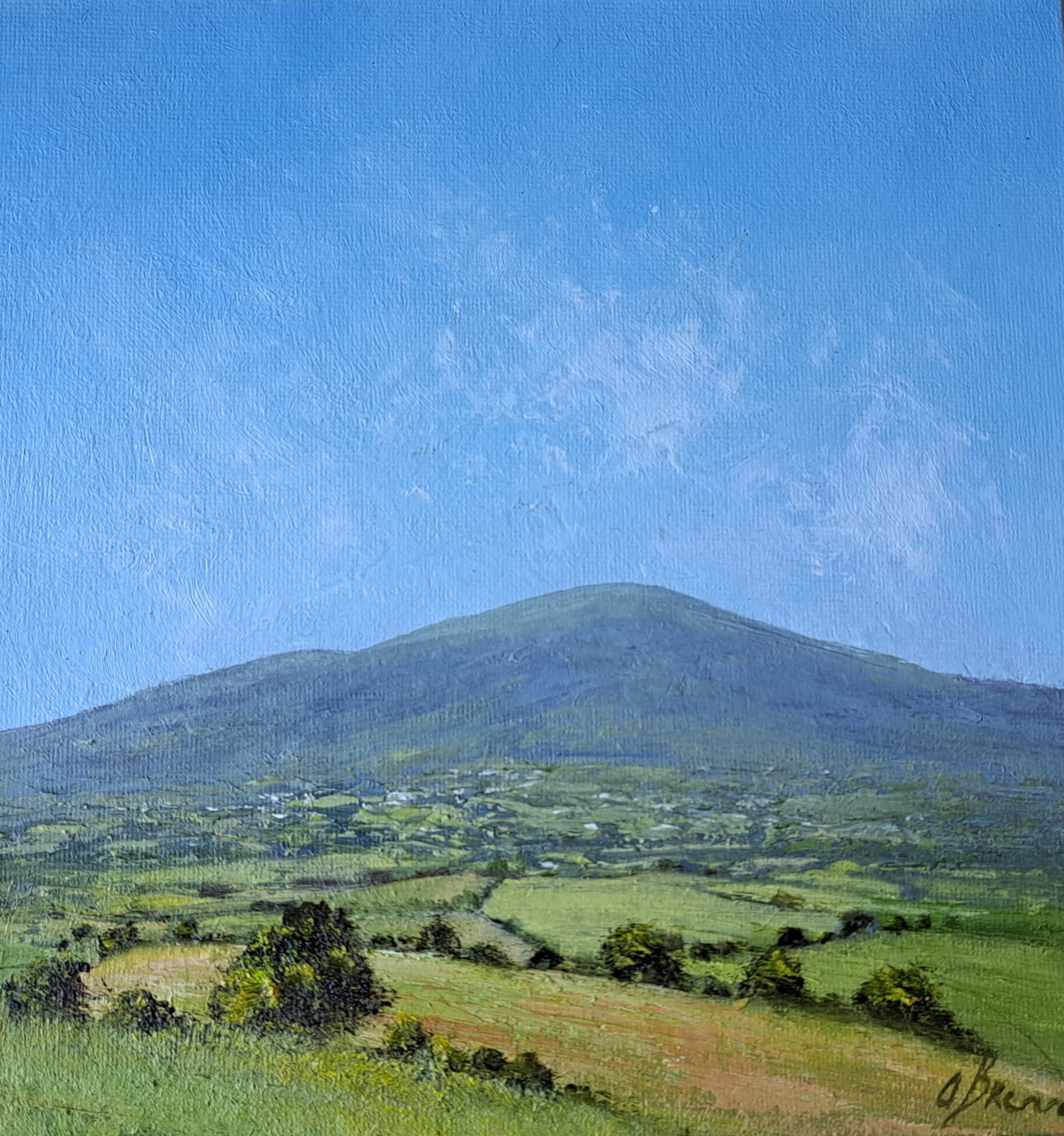 View towards Sliabh na mBan, 8" x 8" canvas, 14" x 14" framed €250