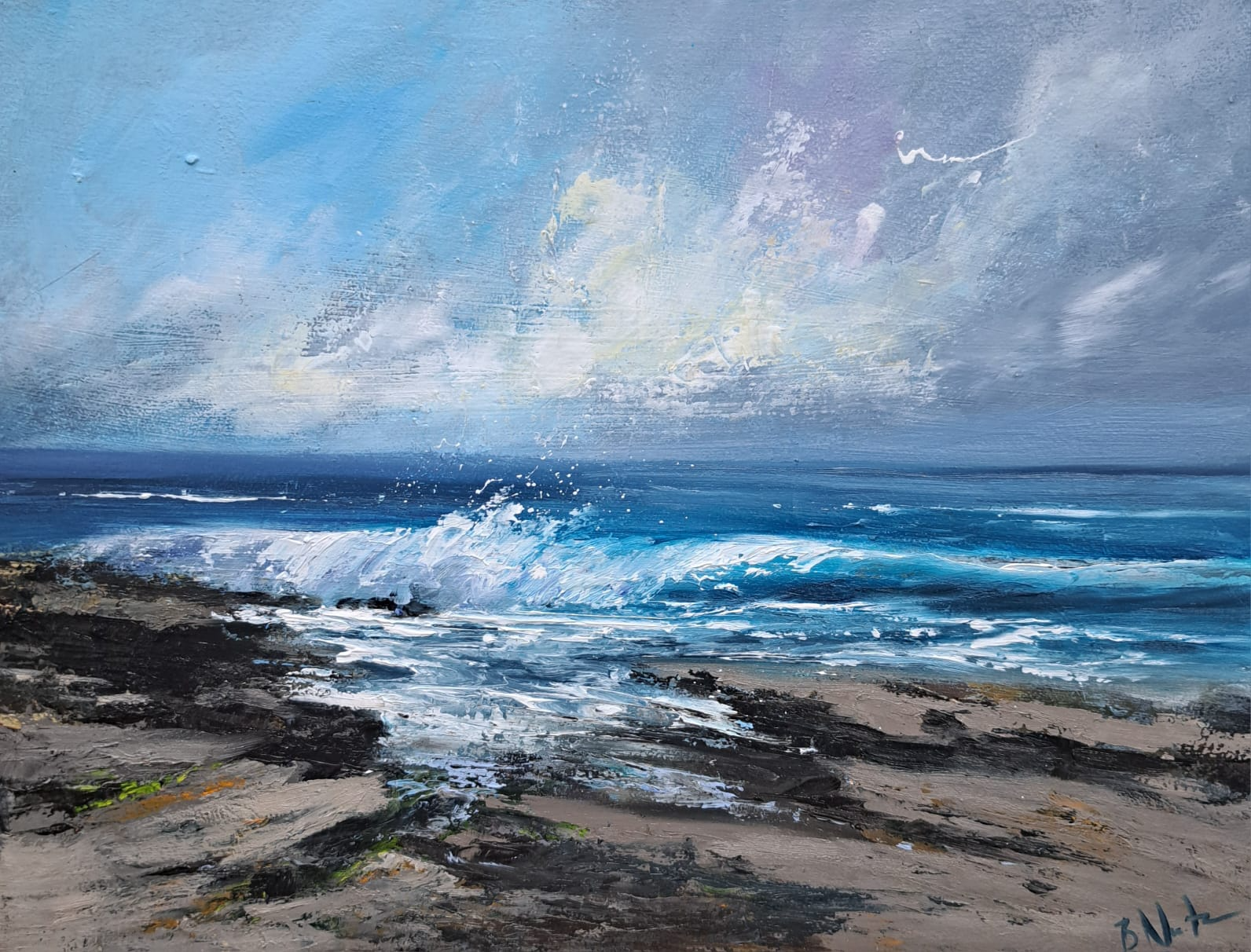 Boundless Land 36x46cm Oil and cold wax €420 (white frame) SALE €295
