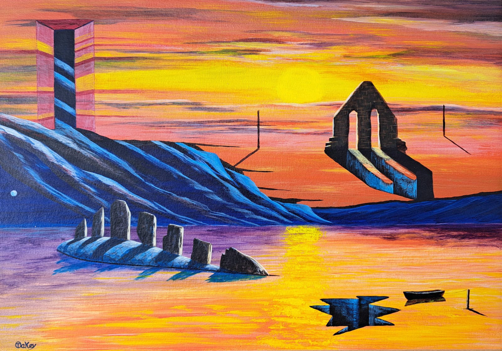 Sunsets and sculptures, Lingaun Valley