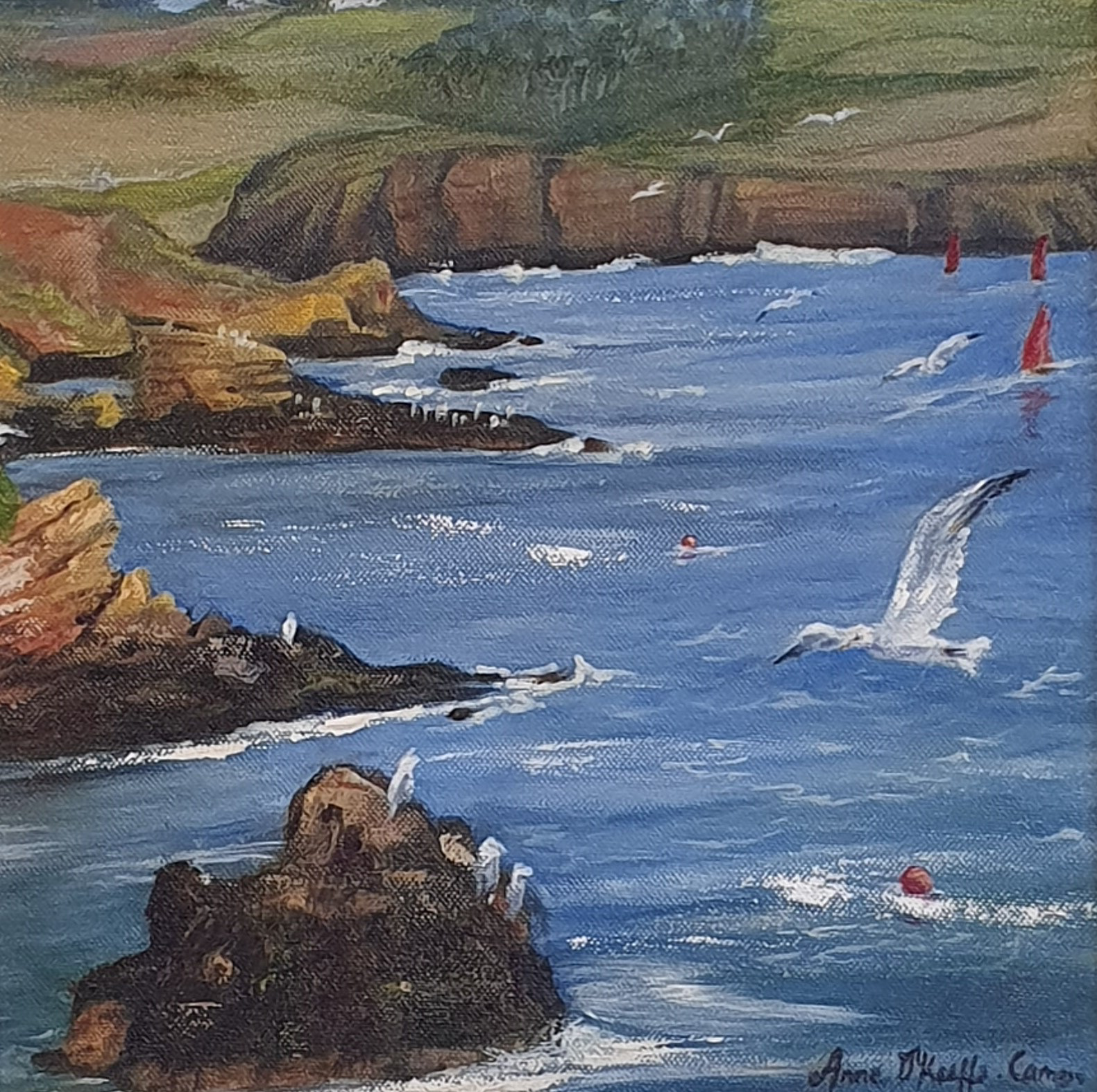 Goosey Rock, Dunmore East, 20" x 20", €350 (framed)