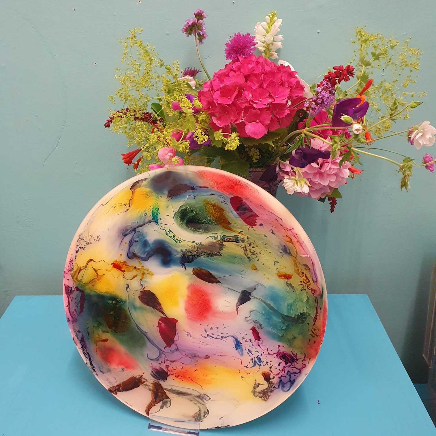 Paint Pour on Acrylic, 12" - Special Offer €25