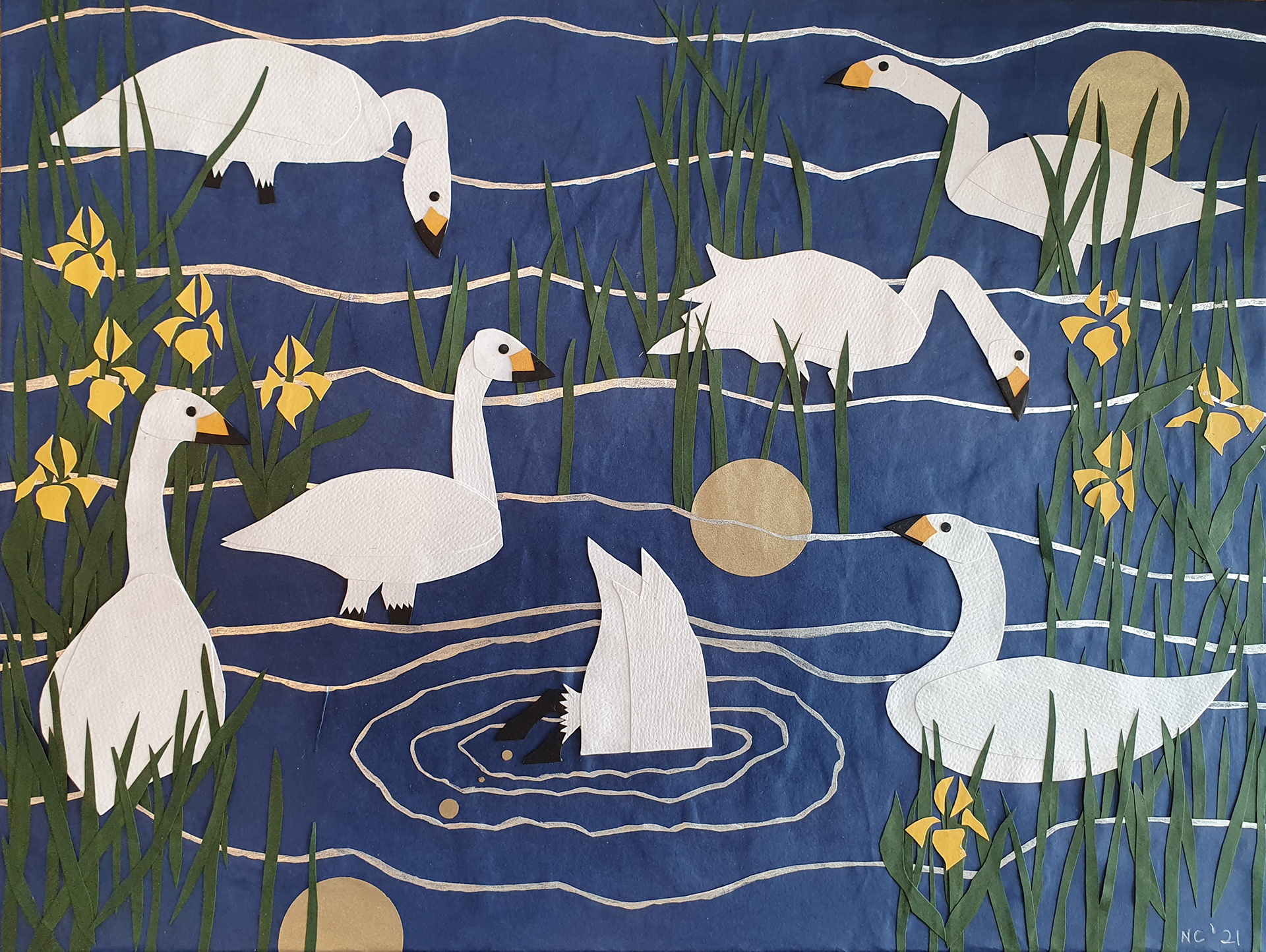 Whooper Swan (1) 21" x 17" €150 (framed)