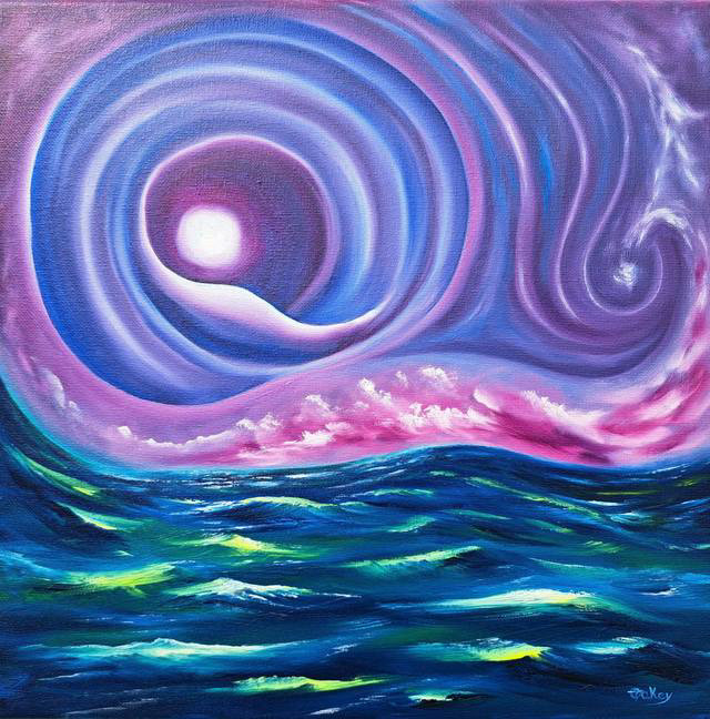'Meditation in Motion' - €500, 16" x 16" (19" x 19", framed)