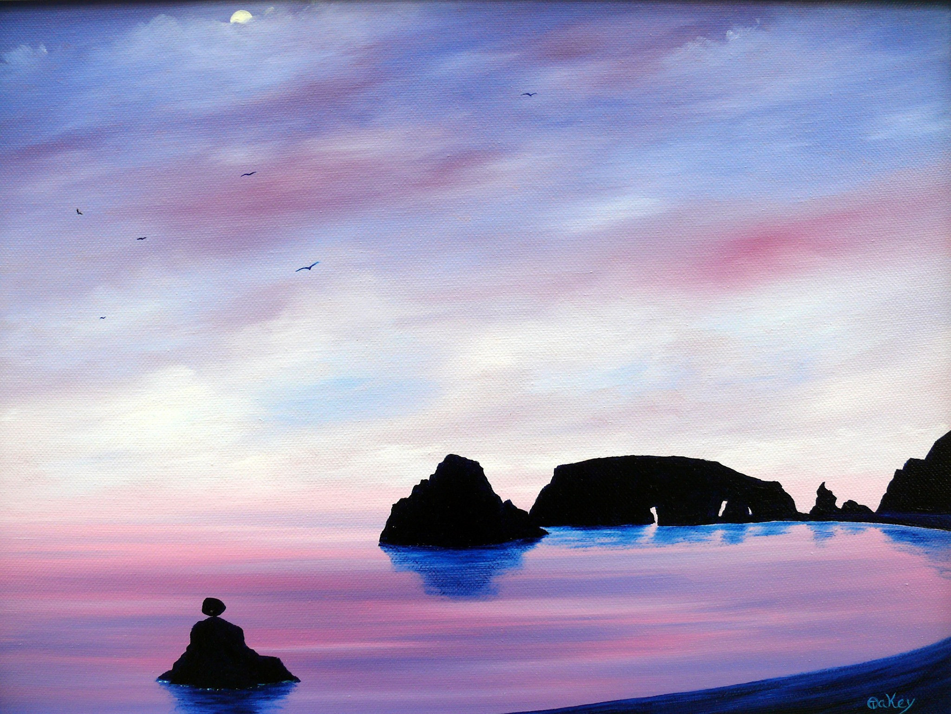 Lunar pull and gravitation. Playing with stones on Islandikane east beach, looking towards Kilfarassey.