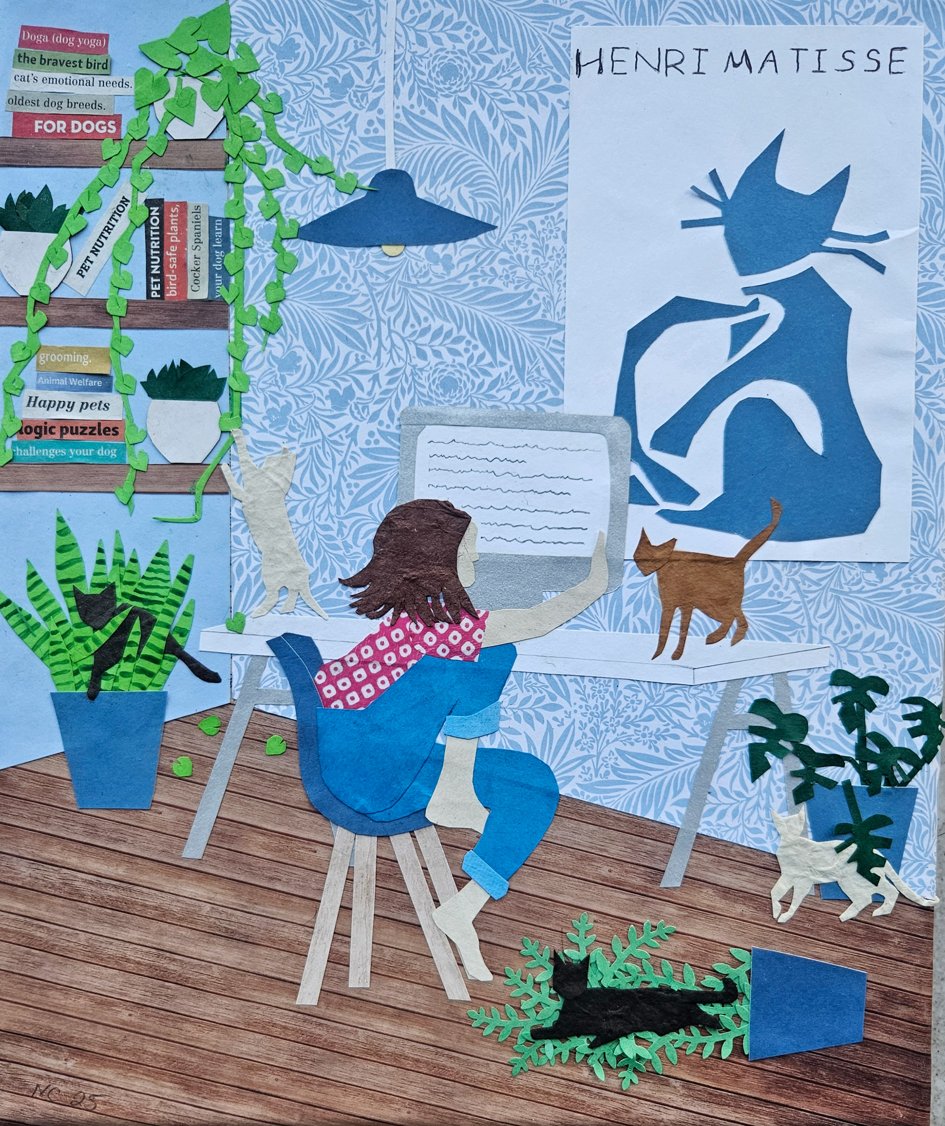 (Trying to) Work from Home 10" x 12" - €75 unframed