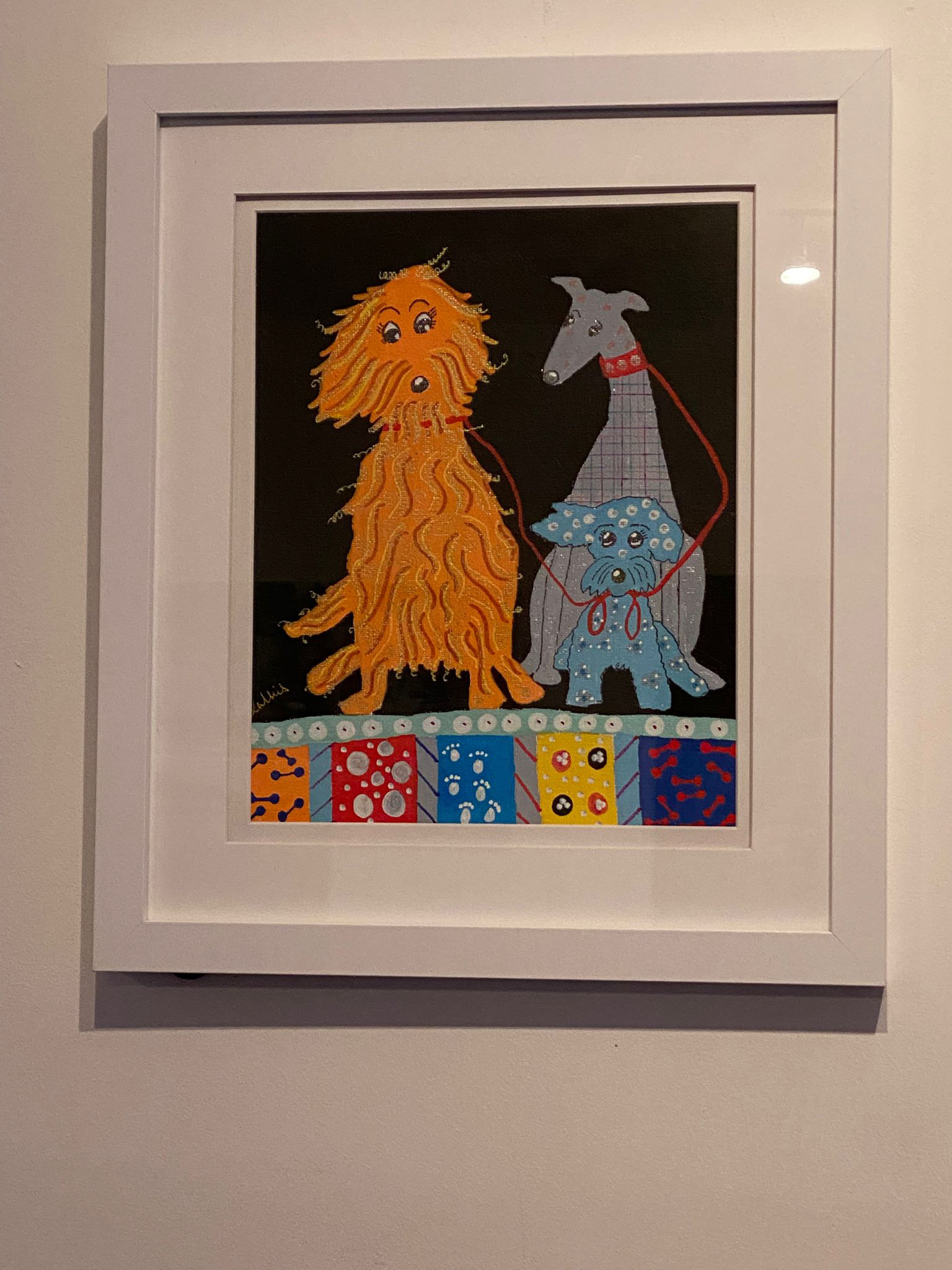 Walkies - 8"x 10" Canvas, Framed €60