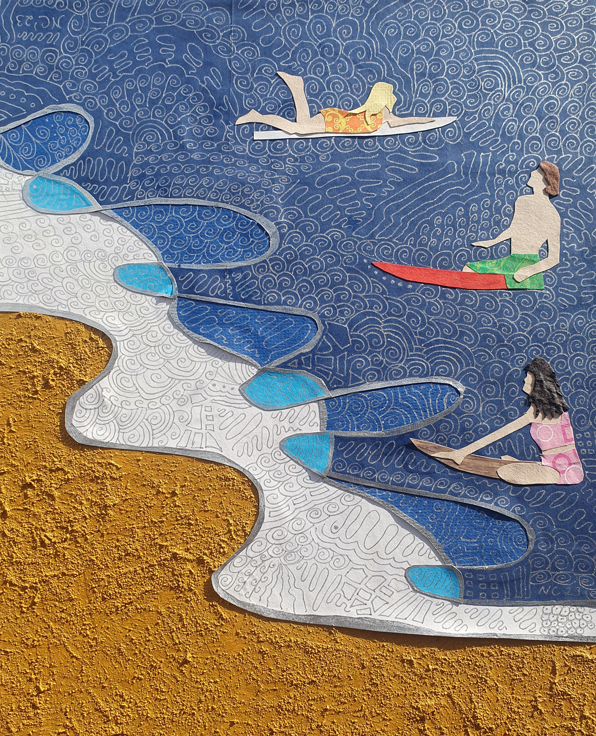 Waiting for THE wave, 13" x 11" €70 (framed