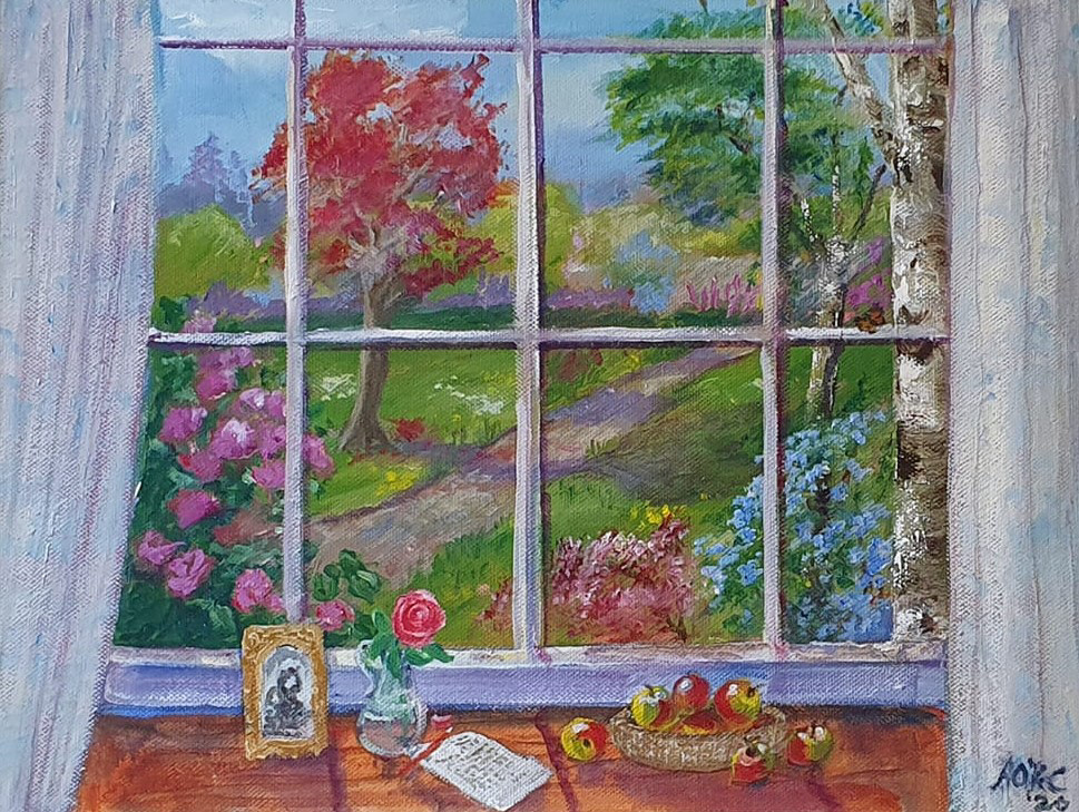 SOLD Cocooning 22" x 18", €350 (Framed)