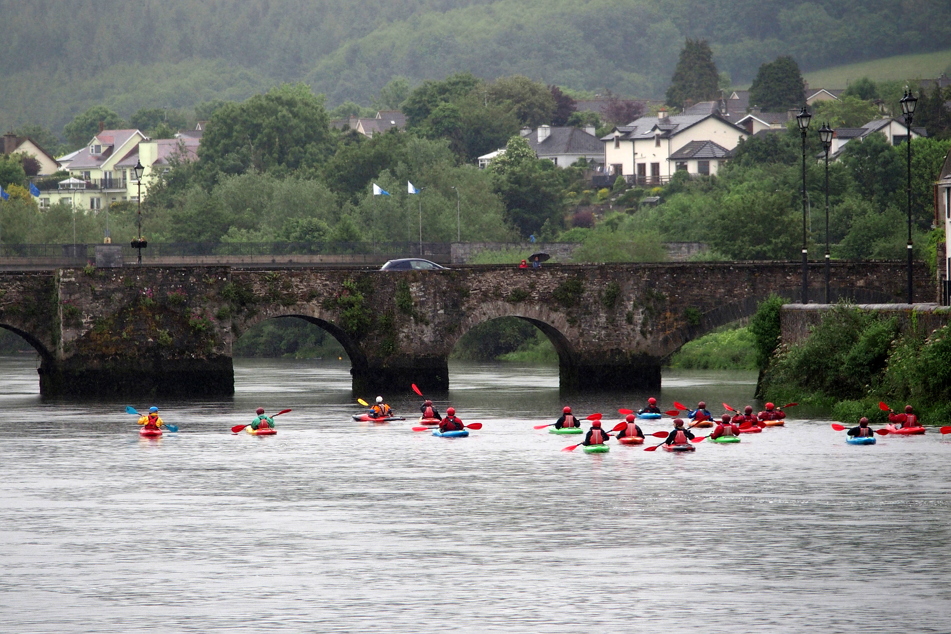 Kayaking on the river Suir