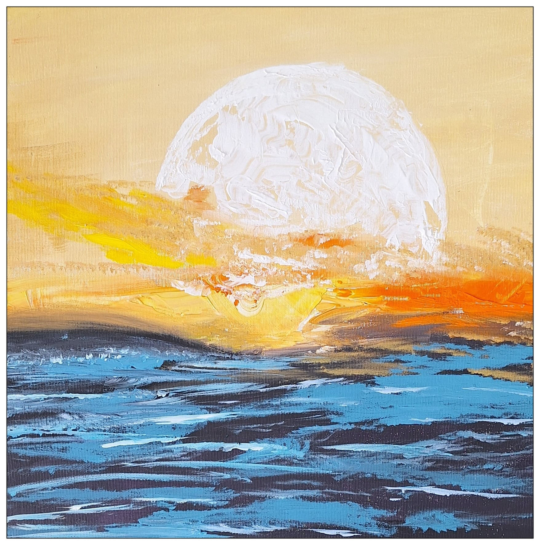 SOLD - Midsummer's Warmth, 21" x 21" framed - €210