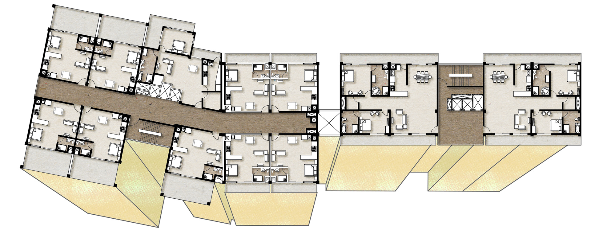 Serviced apartment floor