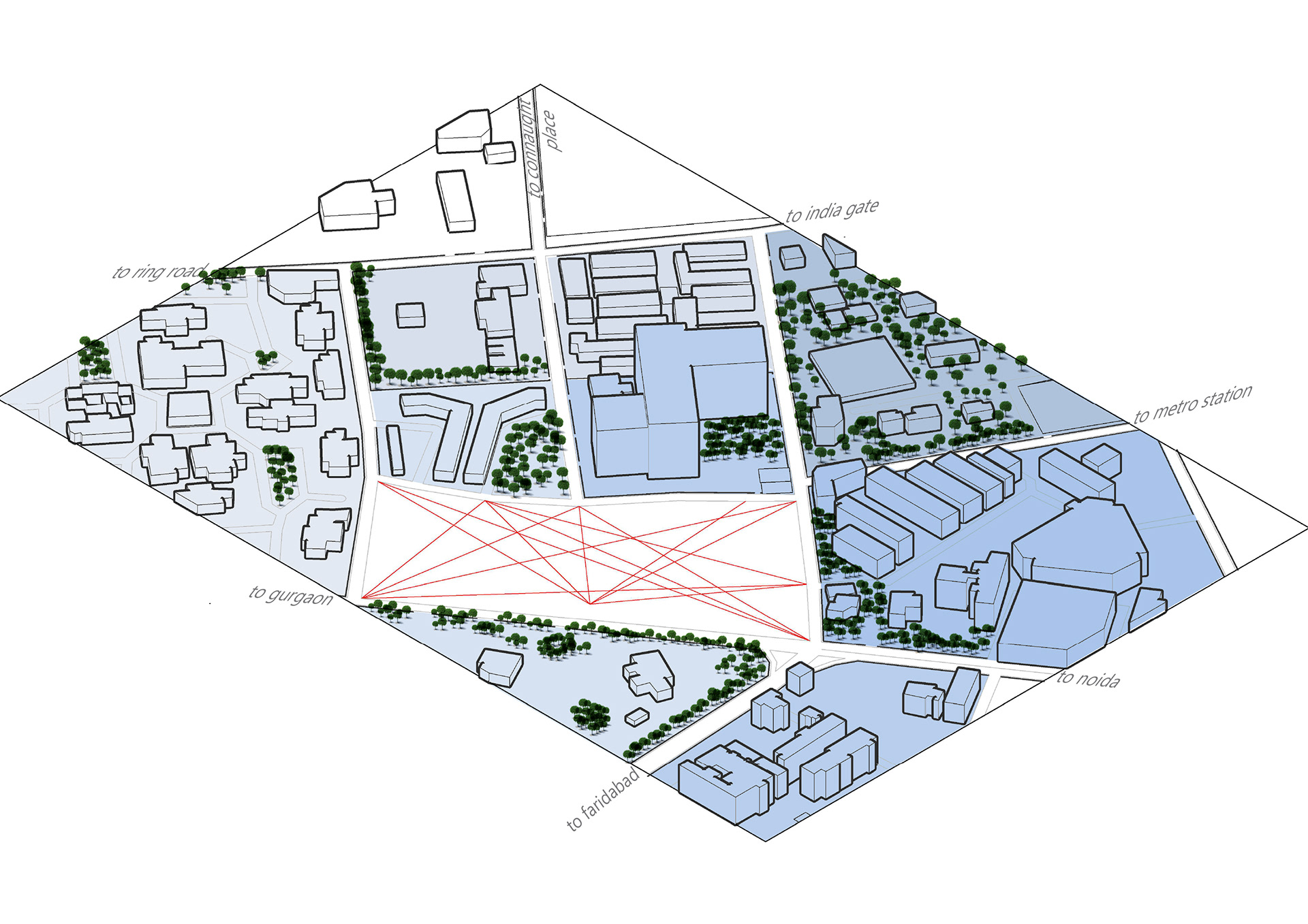 Establishing nodal connections to site