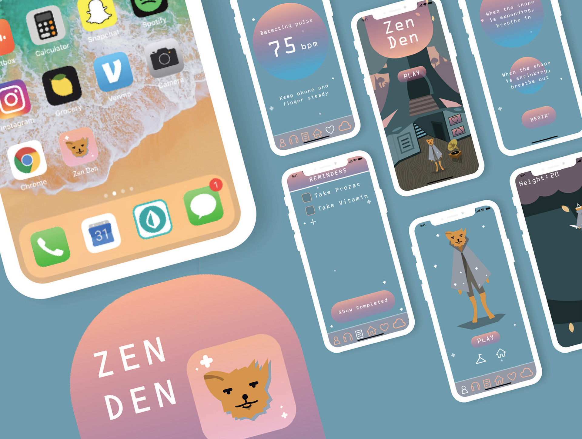 An app that helps those that suffer from axiety.