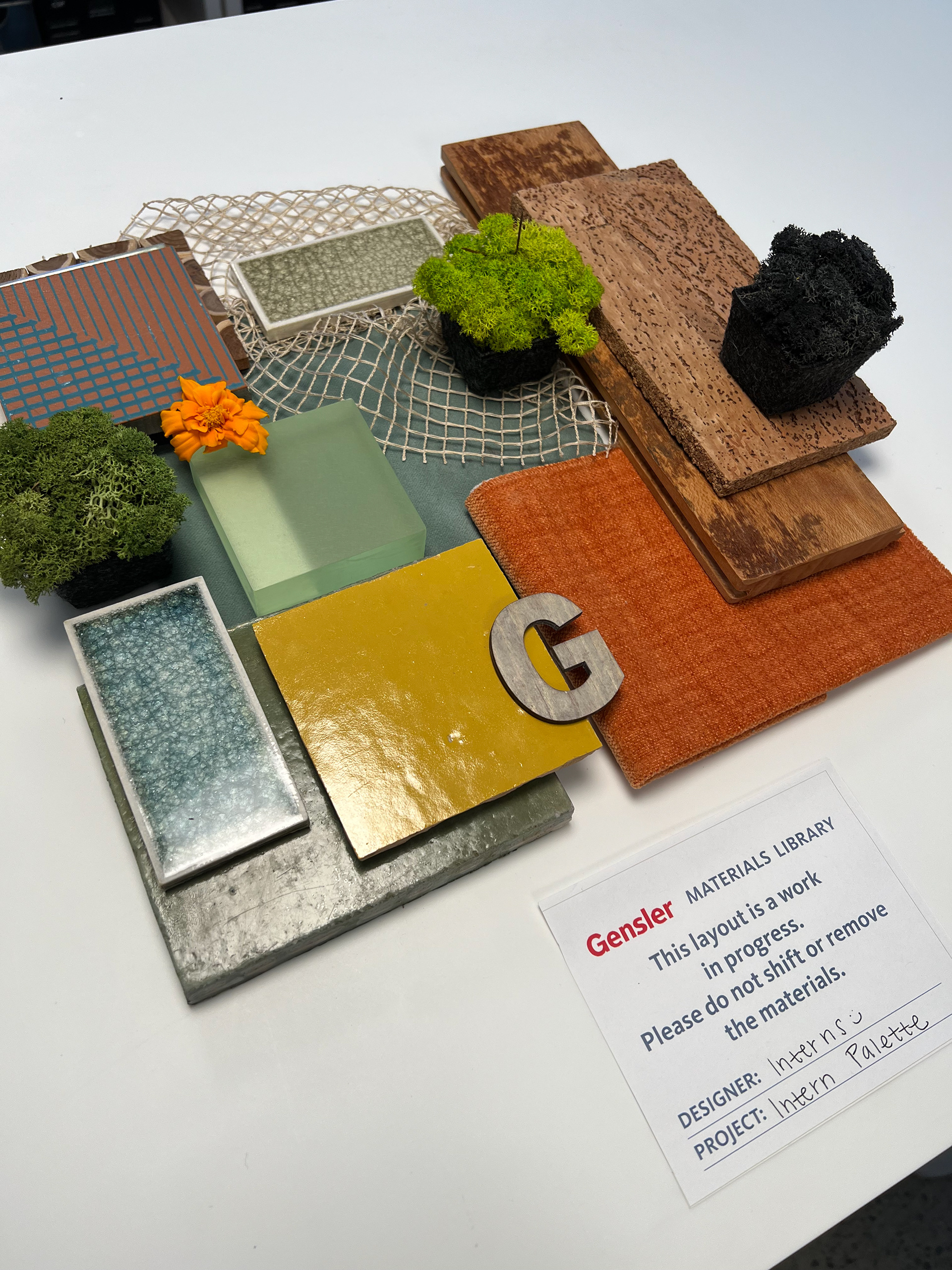 Material palette in progress