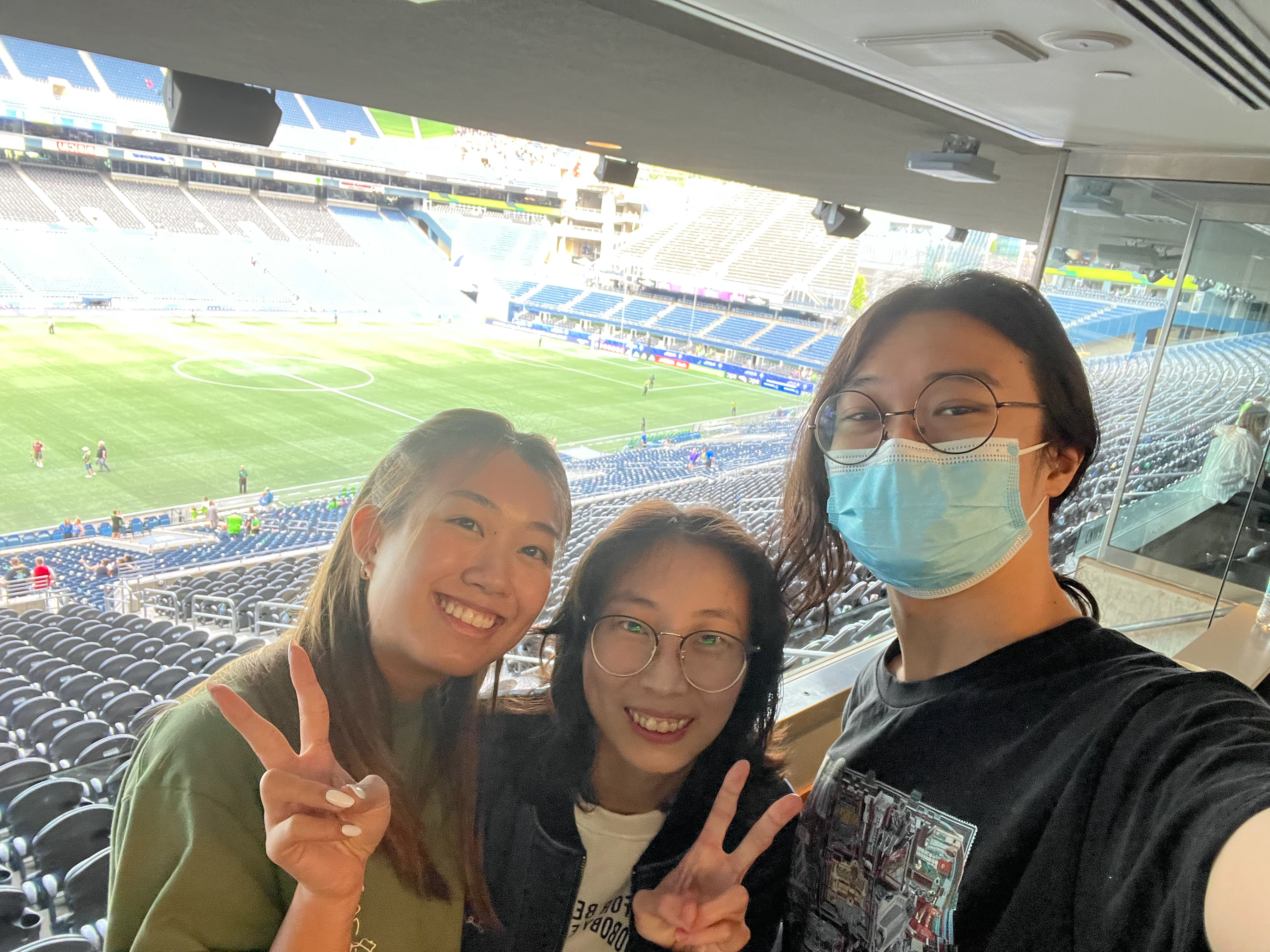 Interns at Sounders Game