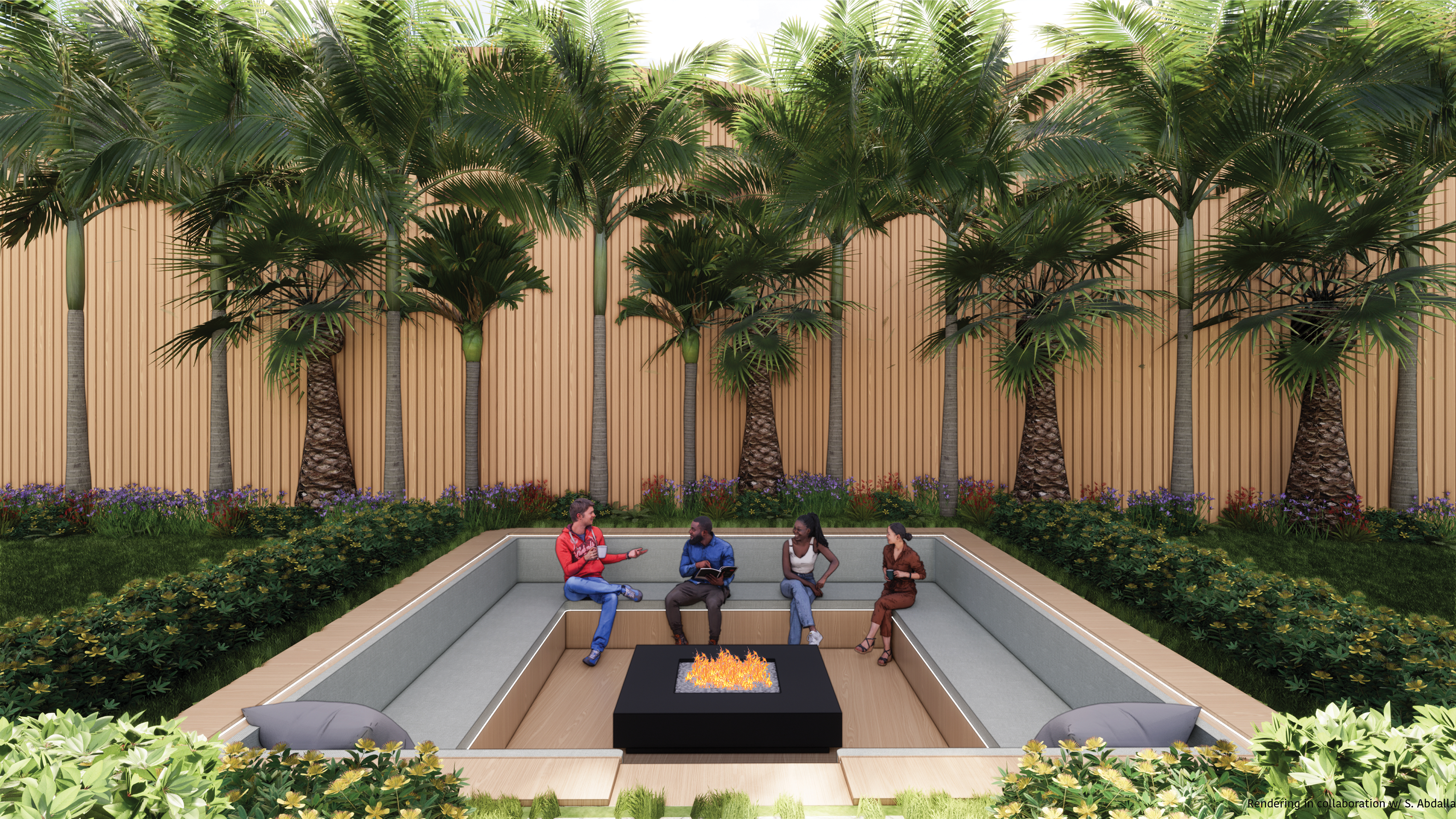 Fire pit area by S. Abdalla