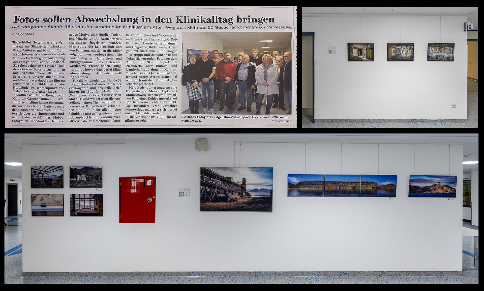 23.01.2020 - 19.02.2022  Ausstellung Blende 38: "9 aus 38"  Klinikum Wolfenbüttel  Vernissage 23.01.2020 16.30 Uhr