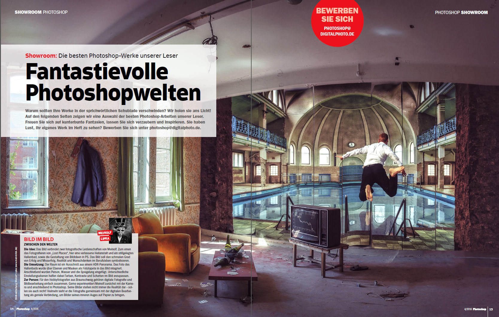 14.10.2016  Zeitschrift DigitalPhoto Photoshop Ausgabe 04/2016  Artikel: Fantasievolle  Photoshopwelten