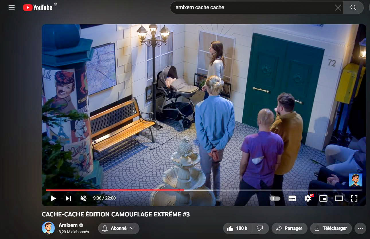 Décors pour Amixem (YouTube) - façade Hausmanienne