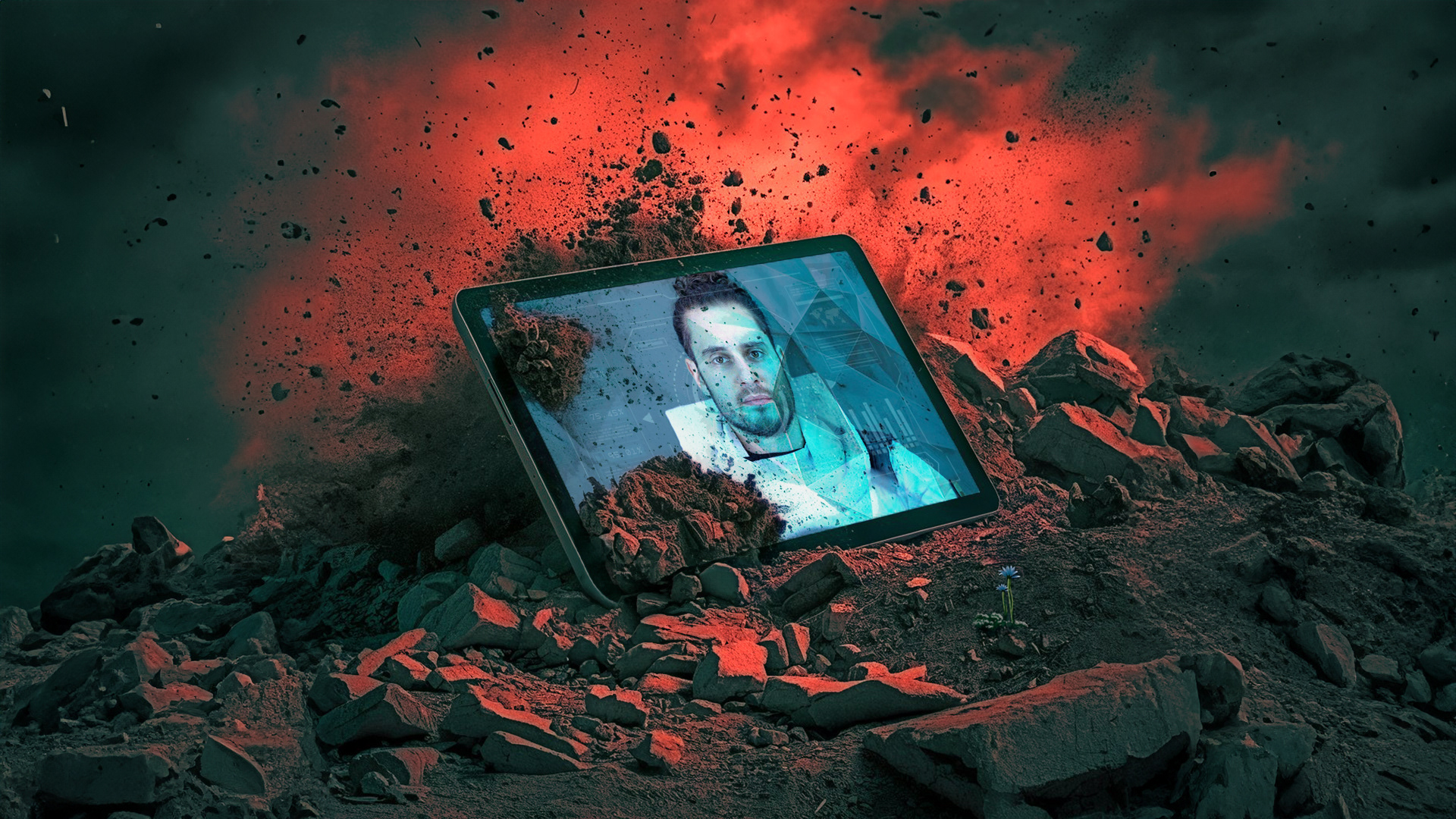 Support de communication visuel pour annoncer les dates de concert de l'artiste rappeur VOVA.