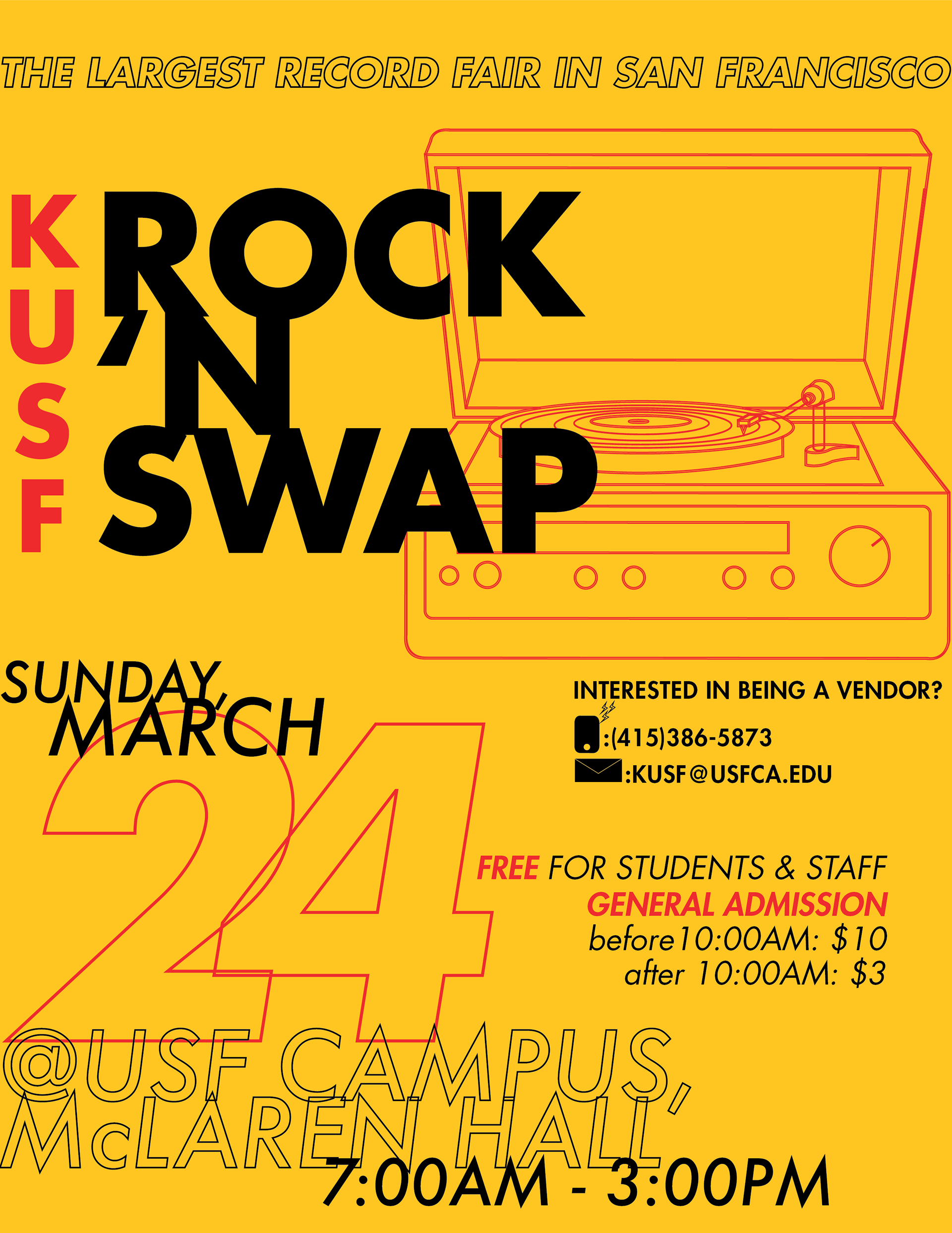 Poster series for the KUSF Rock 'N Swap