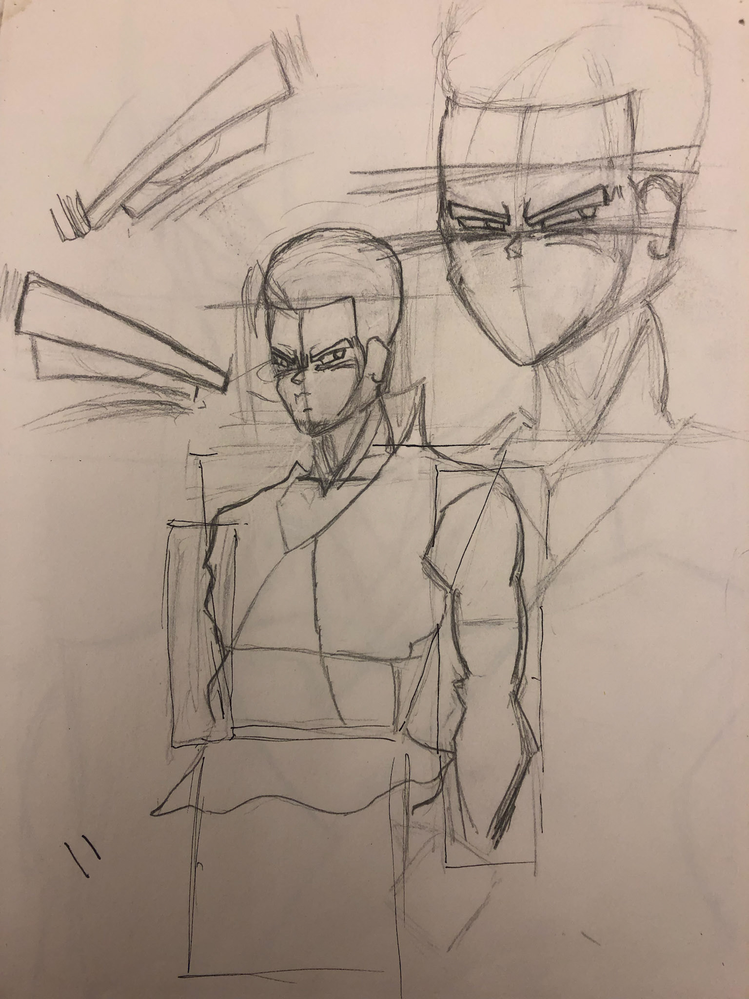 Self Portrait Sketch #1 (Different Drawing Style-Dragon Ball Z)
